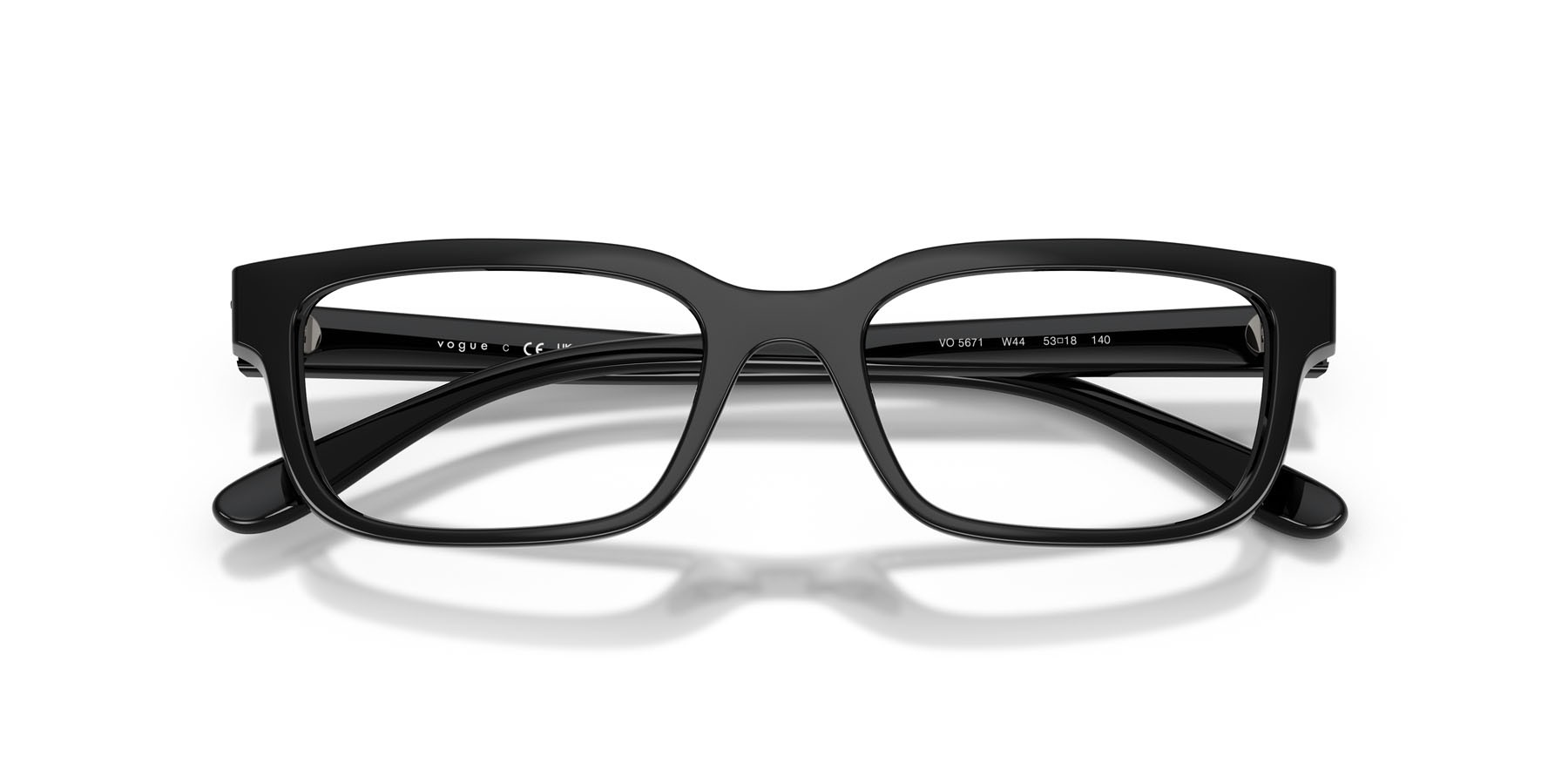 Eyeglasses Vogue VO 5671 (W44) color nero shape rectangle lenses lente demo