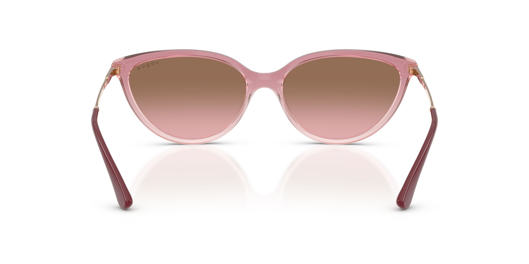 Sunglasses Vogue VO 5672S (325814) color rosa sfumato/rosa trasparente shape cat eye lenses rosa sfumato marrone