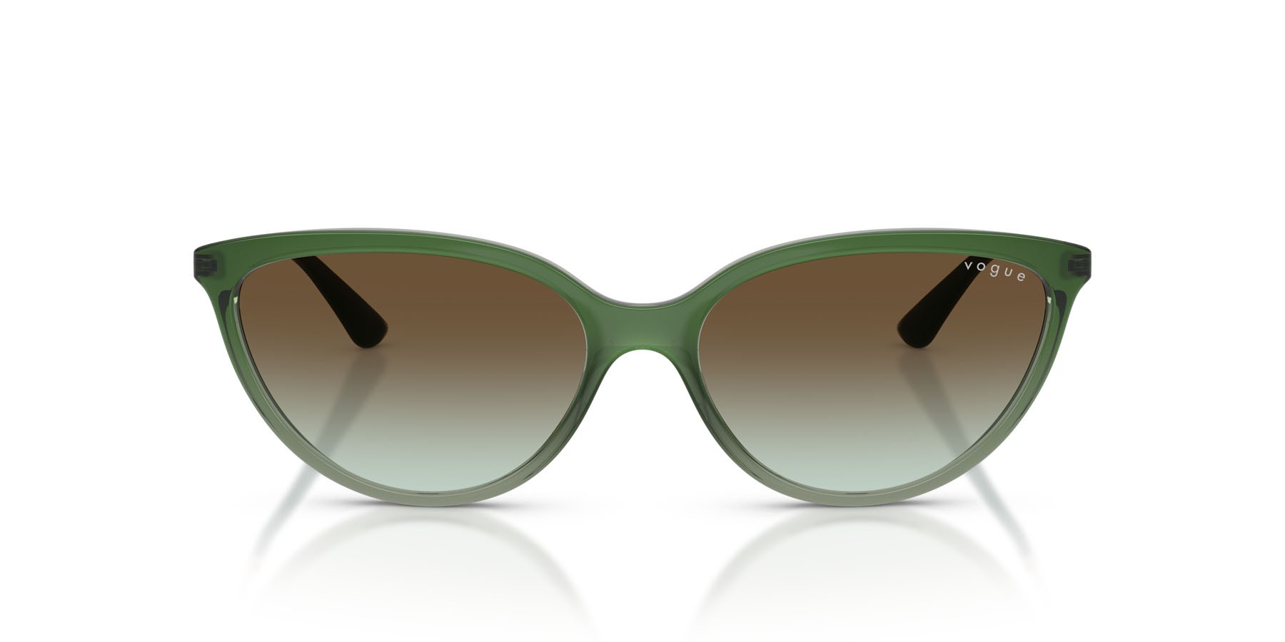 Sunglasses Vogue VO 5672S (3259E8) color verde sfumato/verde trasparente shape cat eye lenses verde sfumato