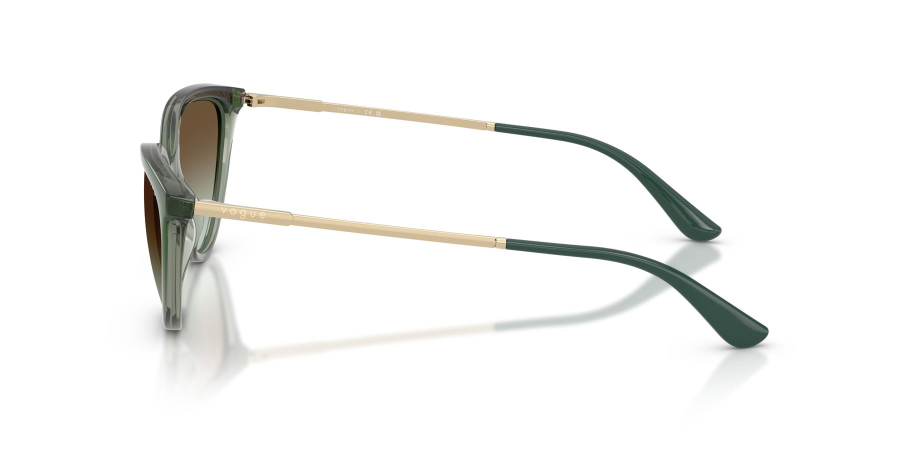 Sunglasses Vogue VO 5672S (3259E8) color verde sfumato/verde trasparente shape cat eye lenses verde sfumato