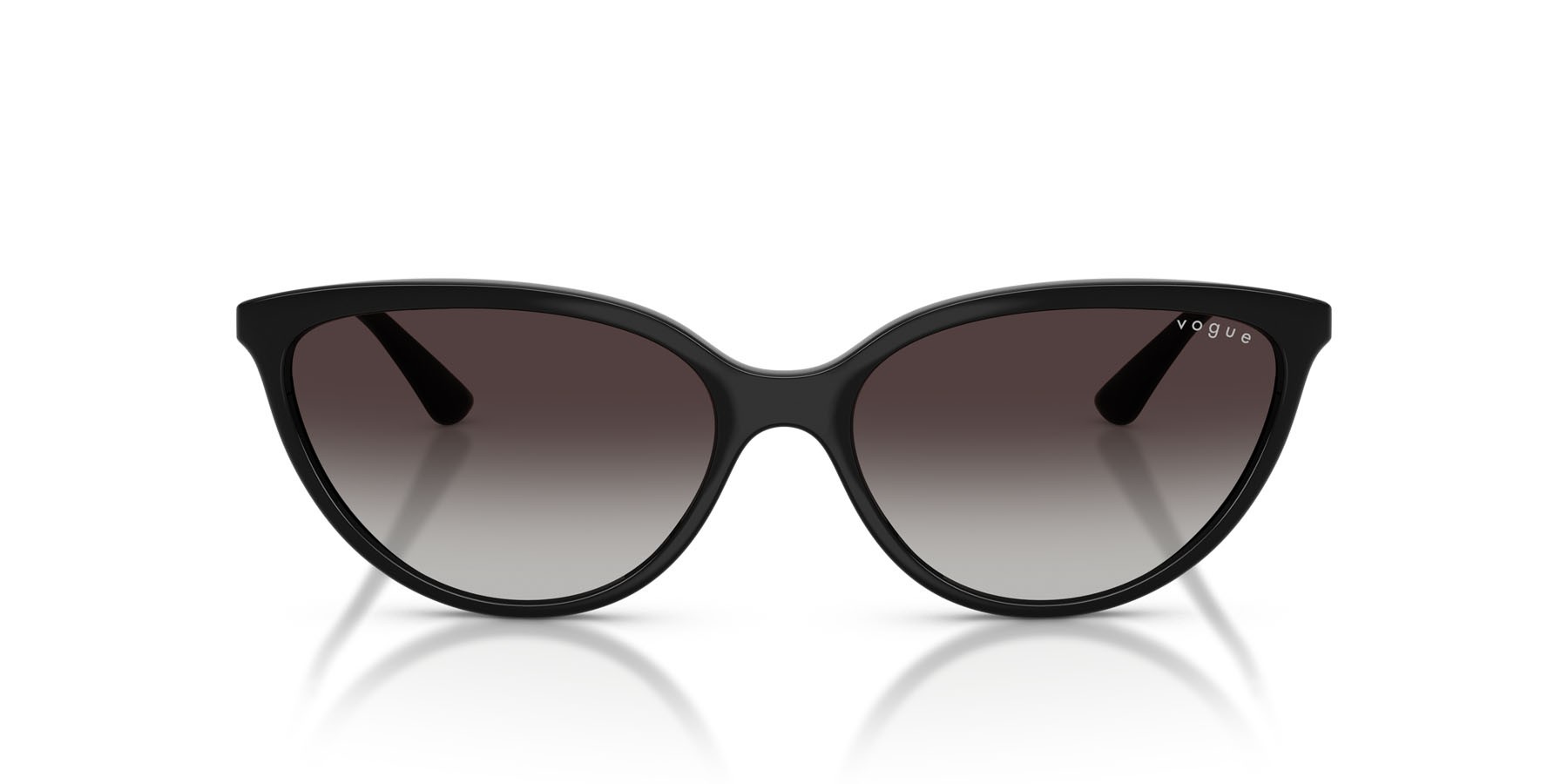 Sunglasses Vogue VO 5672S (W44/8G) color nero shape cat eye lenses sfumato grigio
