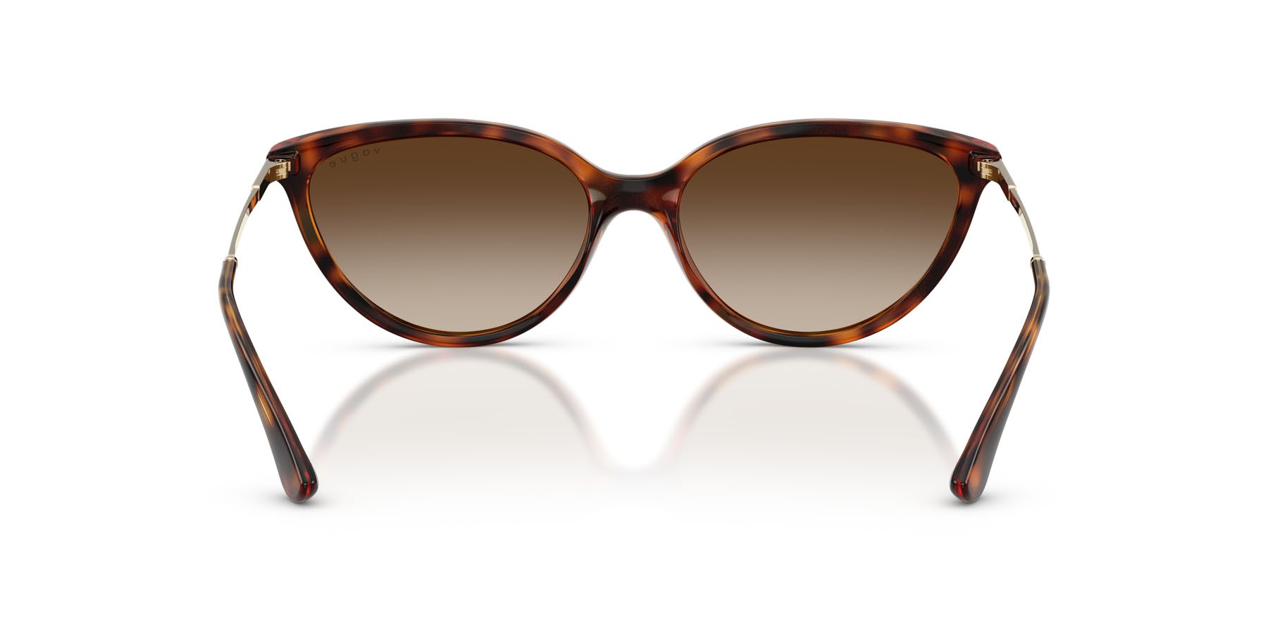 Sunglasses Vogue VO 5672S (W65613) color havana scuro shape cat eye lenses marrone sfumato
