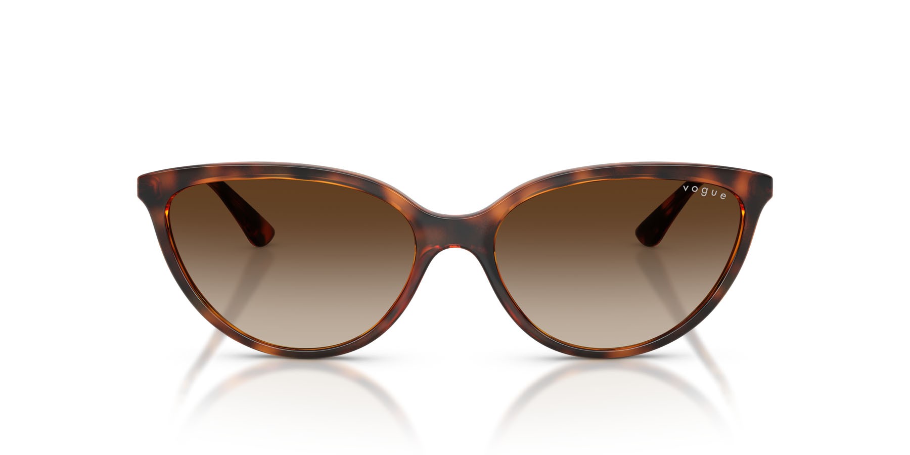 Sunglasses Vogue VO 5672S (W65613) color havana scuro shape cat eye lenses marrone sfumato