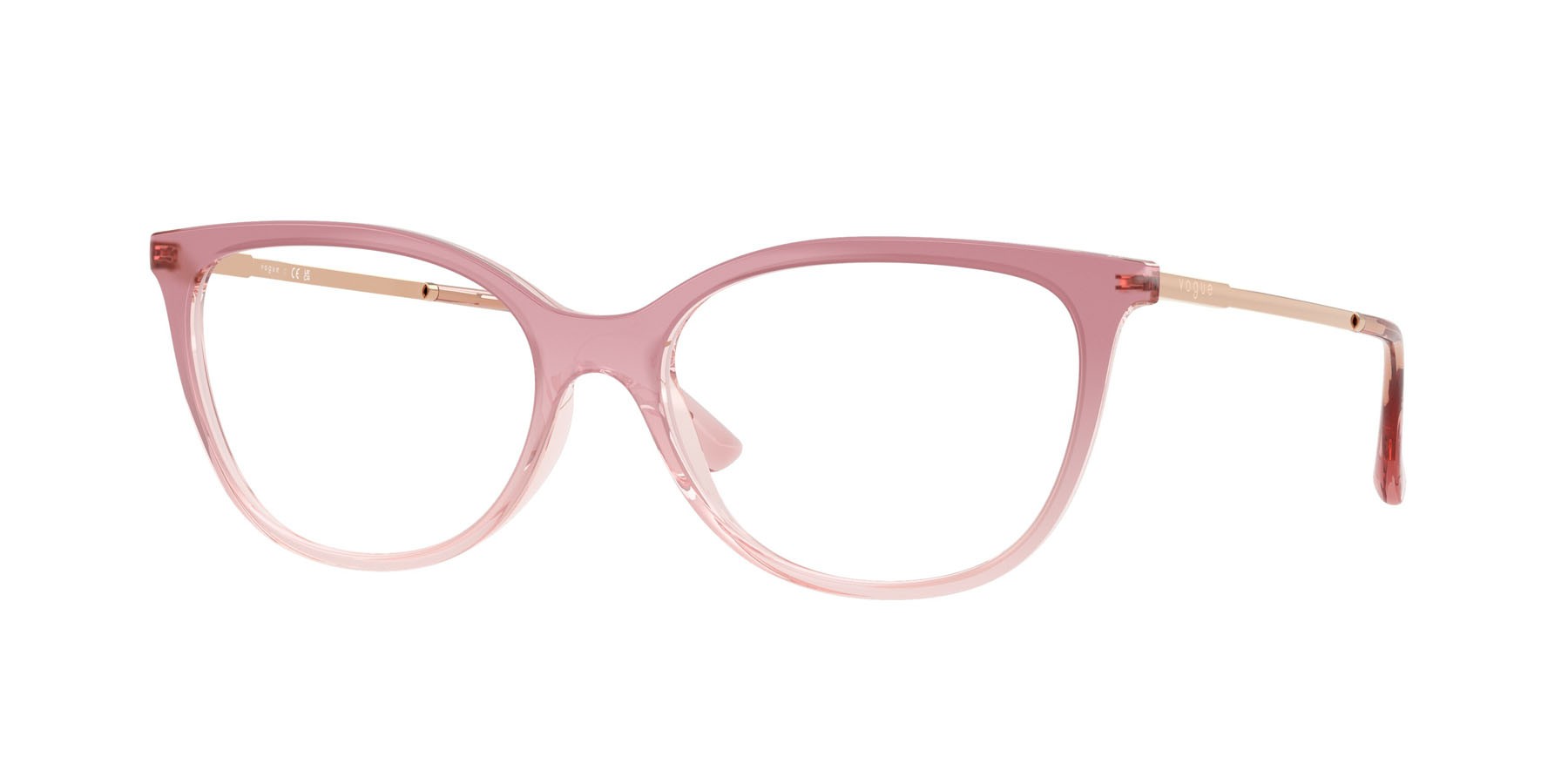 Occhiali da vista Vogue VO 5673 (3258) colore rosa sfumato/rosa trasparente forma ovale lenti lente demo