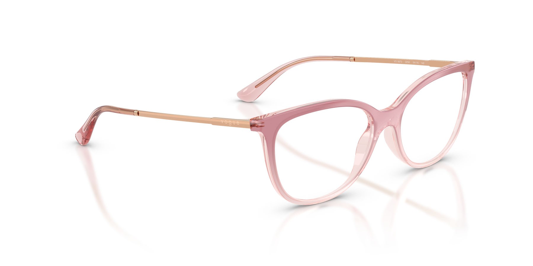 Occhiali da vista Vogue VO 5673 (3258) colore rosa sfumato/rosa trasparente forma ovale lenti lente demo
