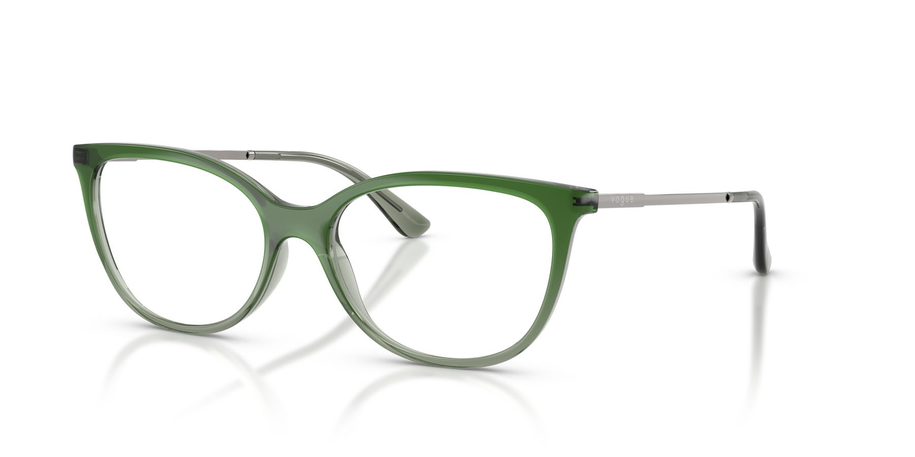 Occhiali da vista Vogue VO 5673 (3259) colore verde sfumato/verde trasparente forma ovale lenti lente demo