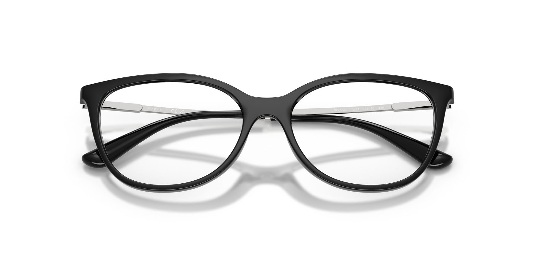 Occhiali da vista Vogue VO 5673 (W44) colore nero forma ovale lenti lente demo
