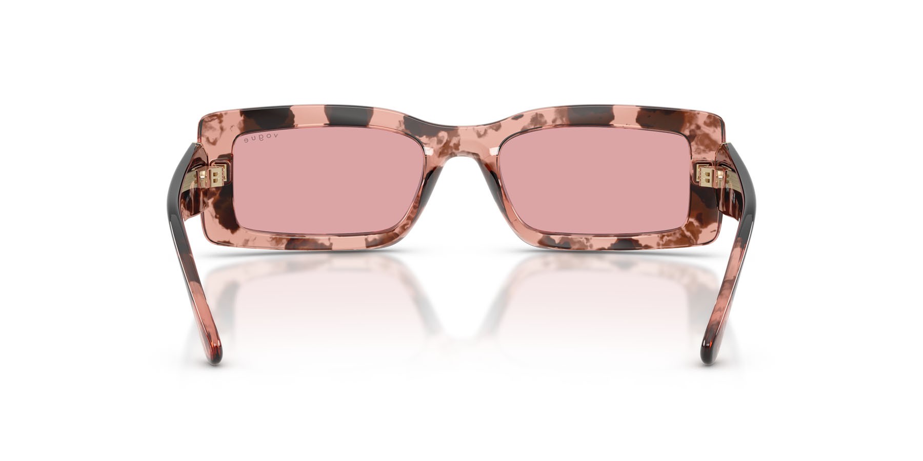 Occhiali da sole Vogue VO 5674S (319984) colore havana rosa forma rettangolare lenti viola chiaro