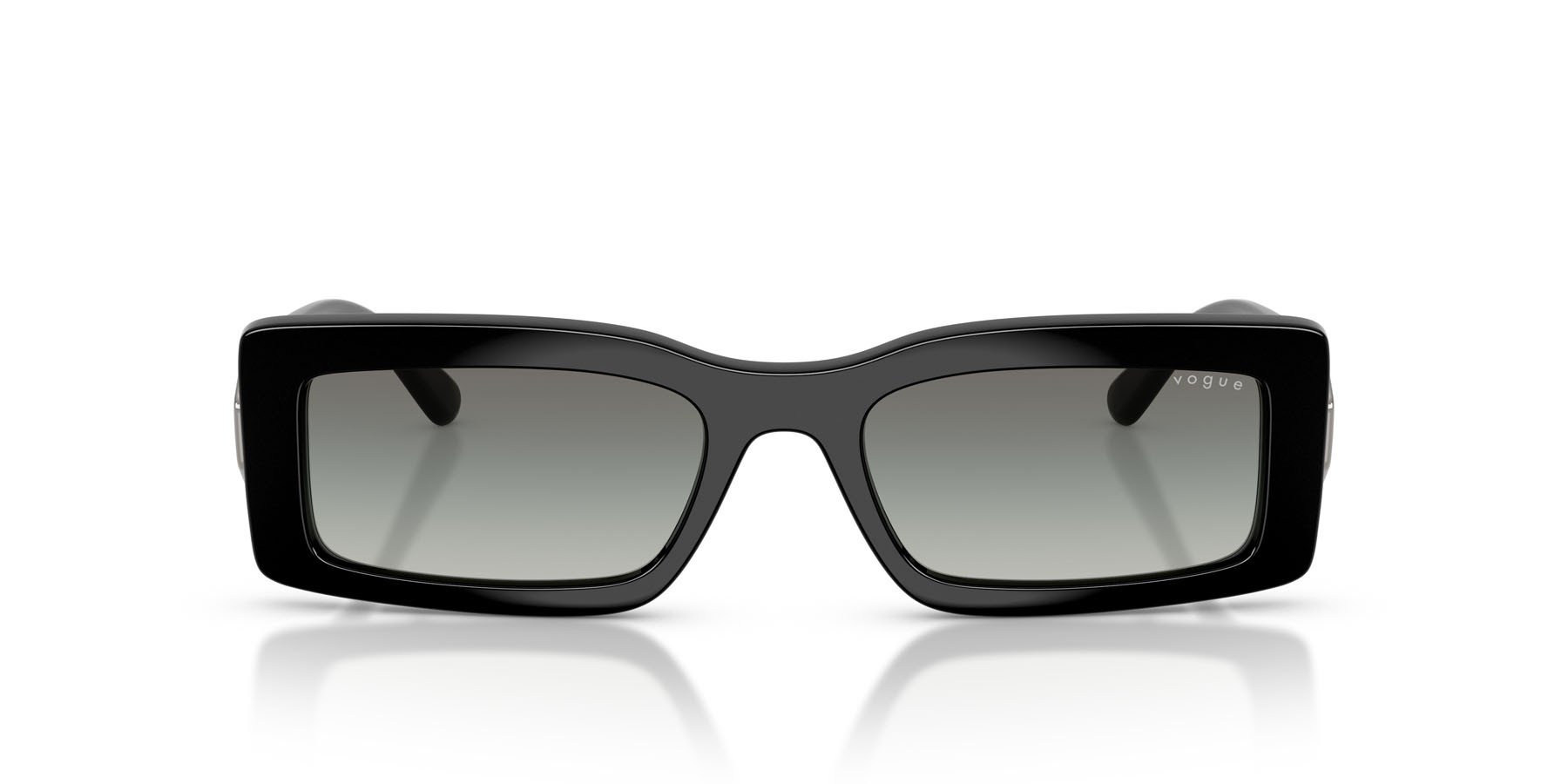 Sunglasses Vogue VO 5674S (W44/11) color nero shape rectangle lenses sfumato grigio