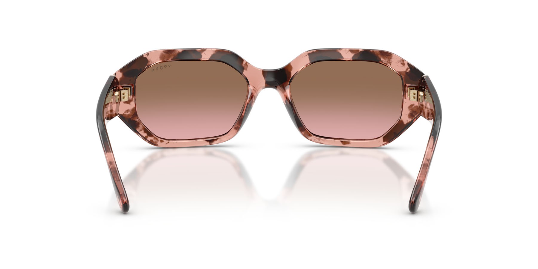 Sunglasses Vogue VO 5675S (319914) color havana rosa shape irregular lenses rosa sfumato marrone