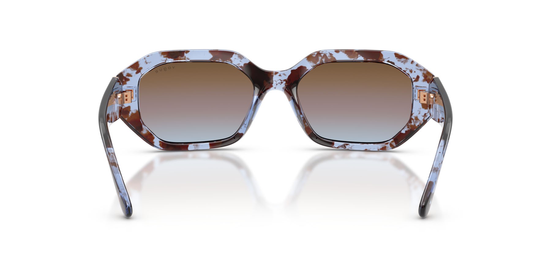 Sunglasses Vogue VO 5675S (320148) color blu havana shape irregular lenses azzurro sfumato rosa sfumato marrone