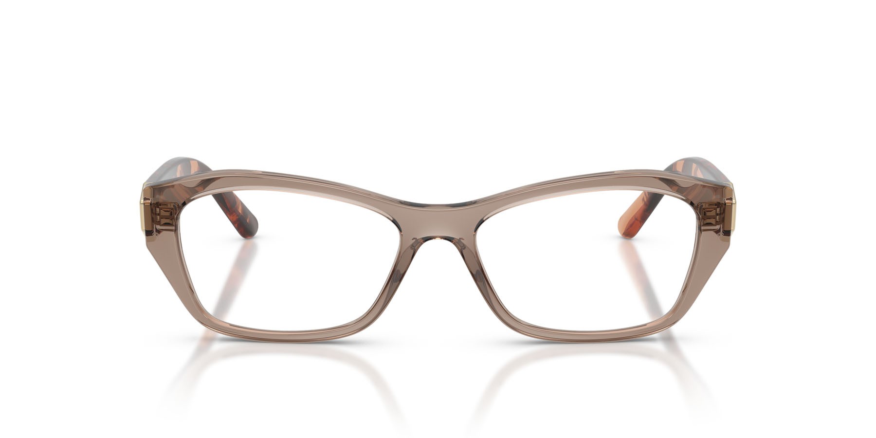Eyeglasses Vogue VO 5676 (2940) color marrone trasparente shape irregular lenses lente demo