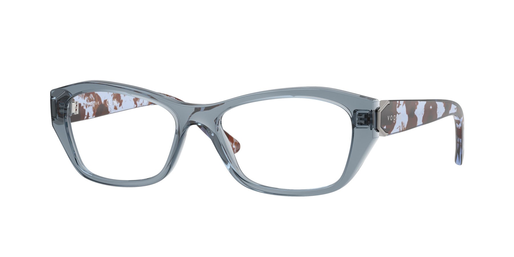 Occhiali da vista Vogue VO 5676 (2966) colore blu trasparente forma irregolare lenti lente demo