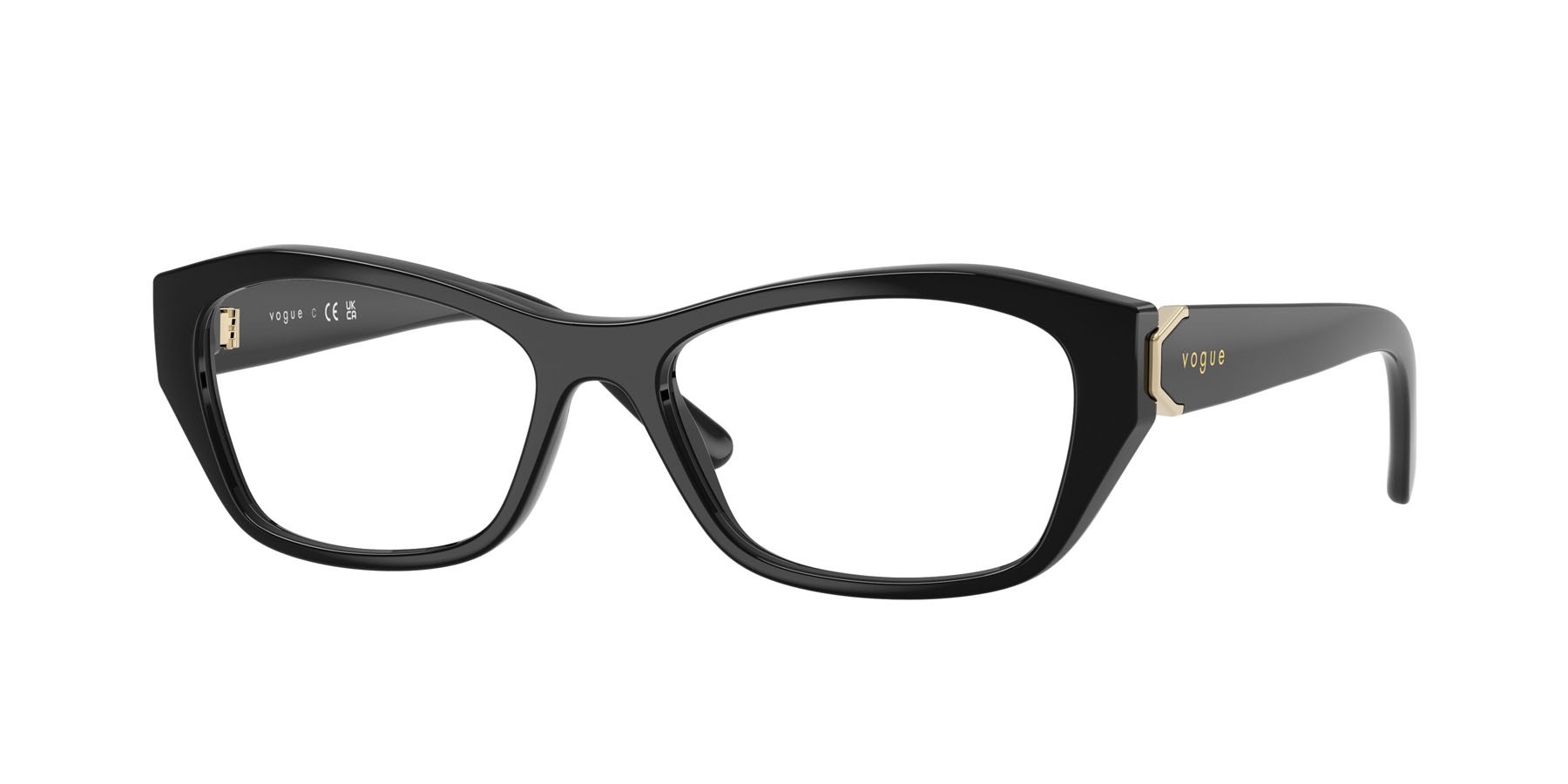 Eyeglasses Vogue VO 5676 (W44) color nero shape irregular lenses lente demo