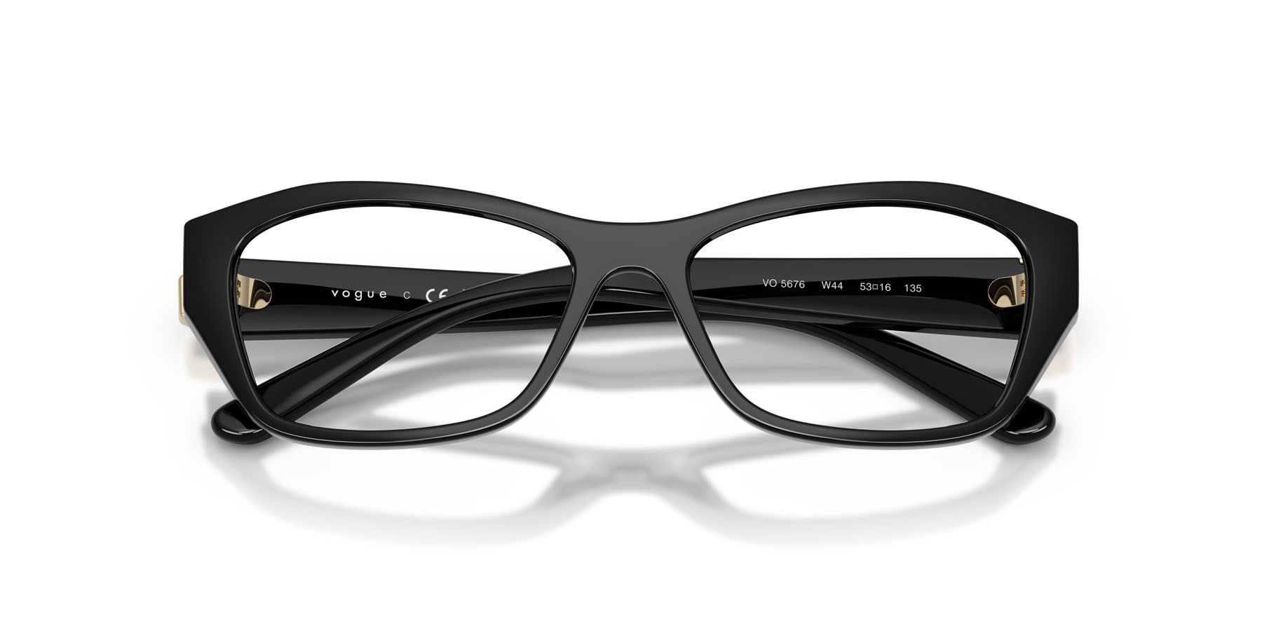 Eyeglasses Vogue VO 5676 (W44) color nero shape irregular lenses lente demo