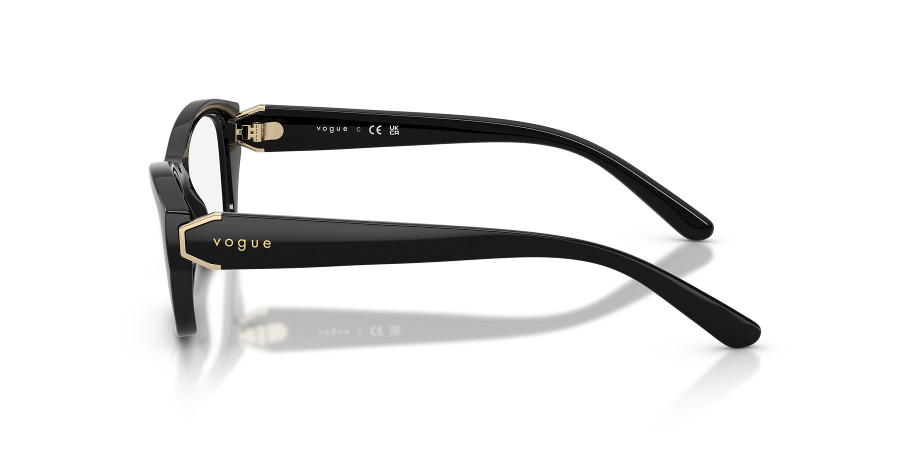Eyeglasses Vogue VO 5676 (W44) color nero shape irregular lenses lente demo