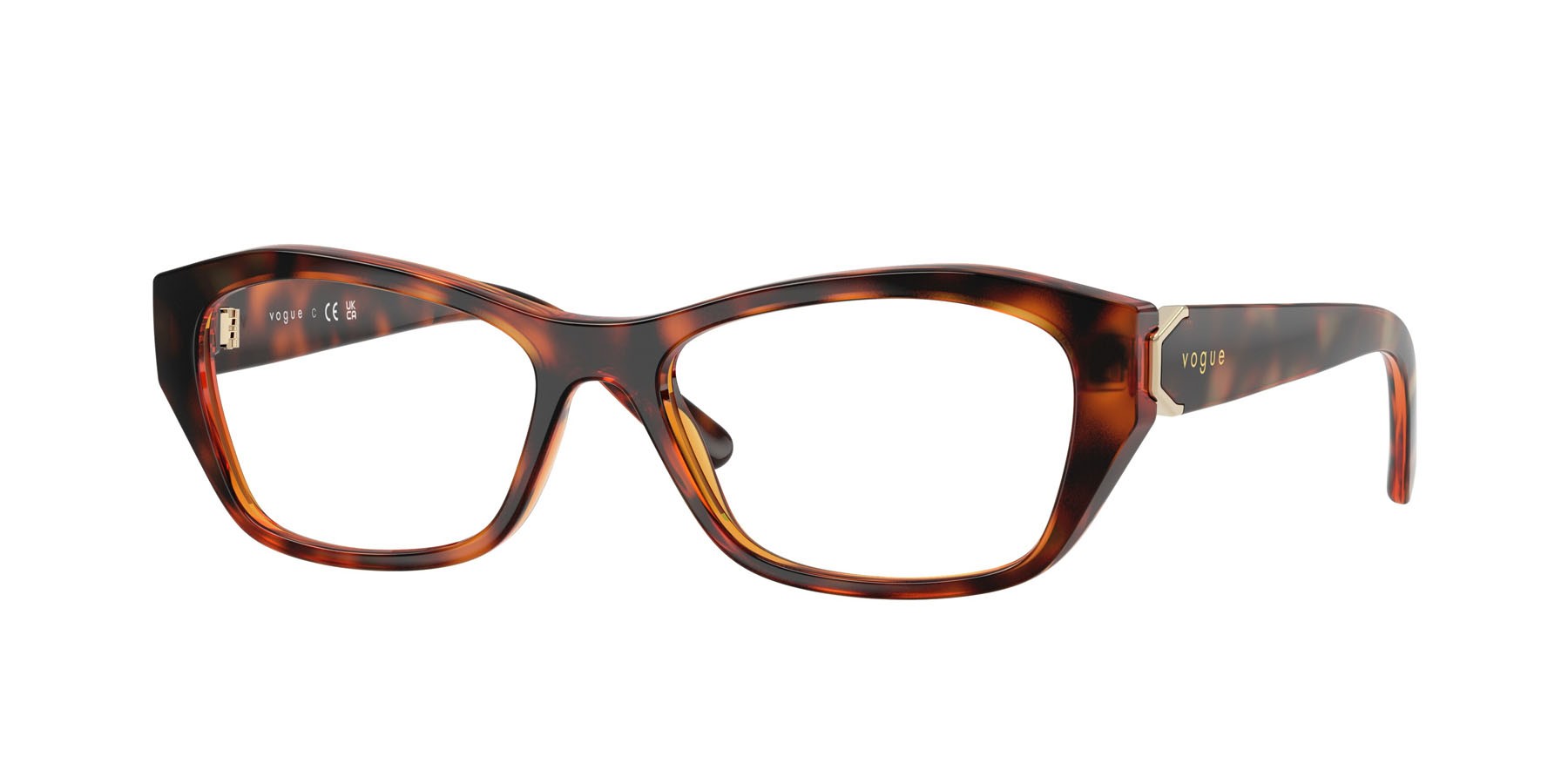 Eyeglasses Vogue VO 5676 (W656) color havana scuro shape irregular lenses lente demo