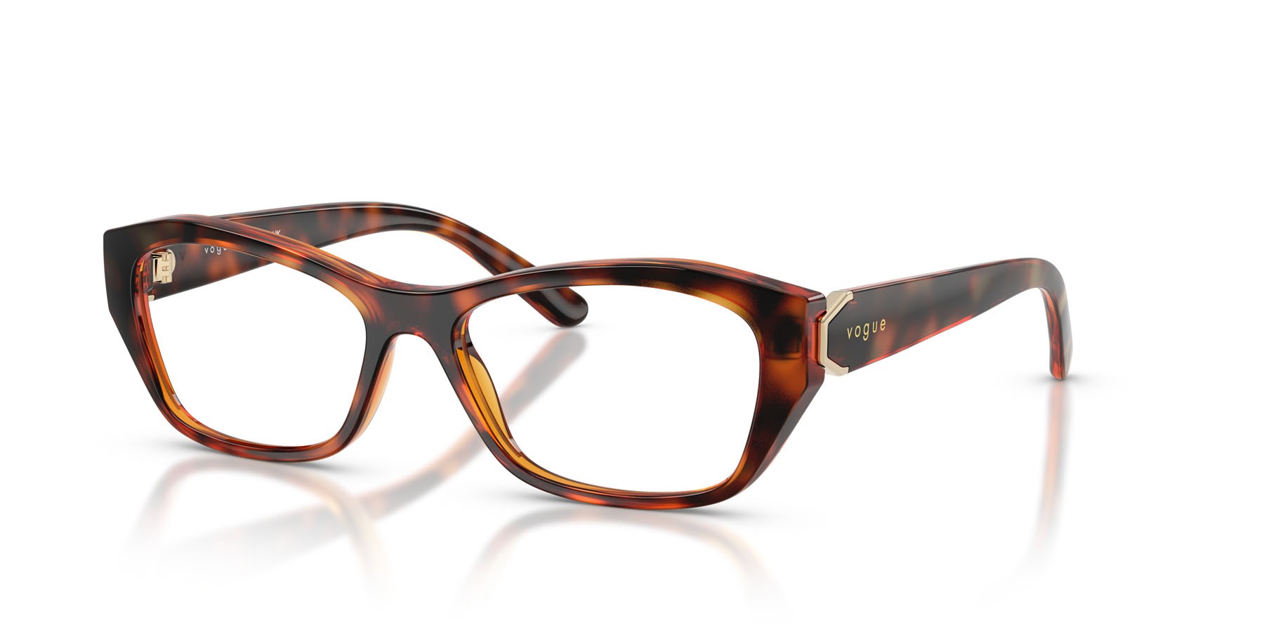 Eyeglasses Vogue VO 5676 (W656) color havana scuro shape irregular lenses lente demo