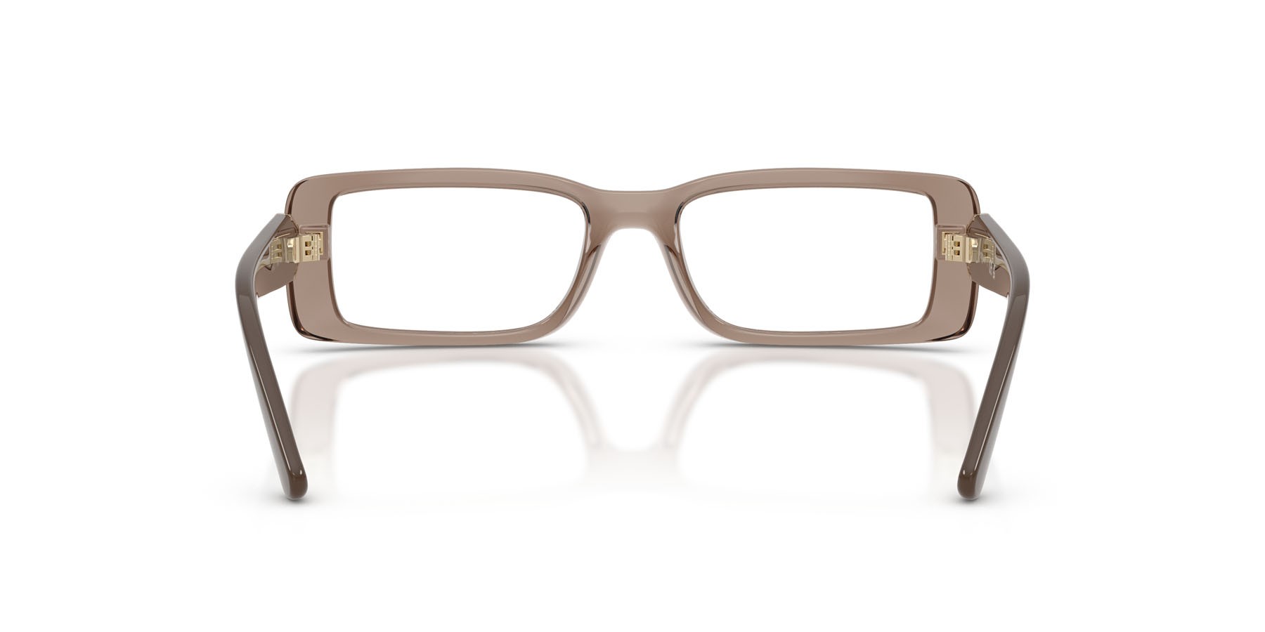 Eyeglasses Vogue VO 5677 (2940) color marrone trasparente shape rectangle lenses lente demo