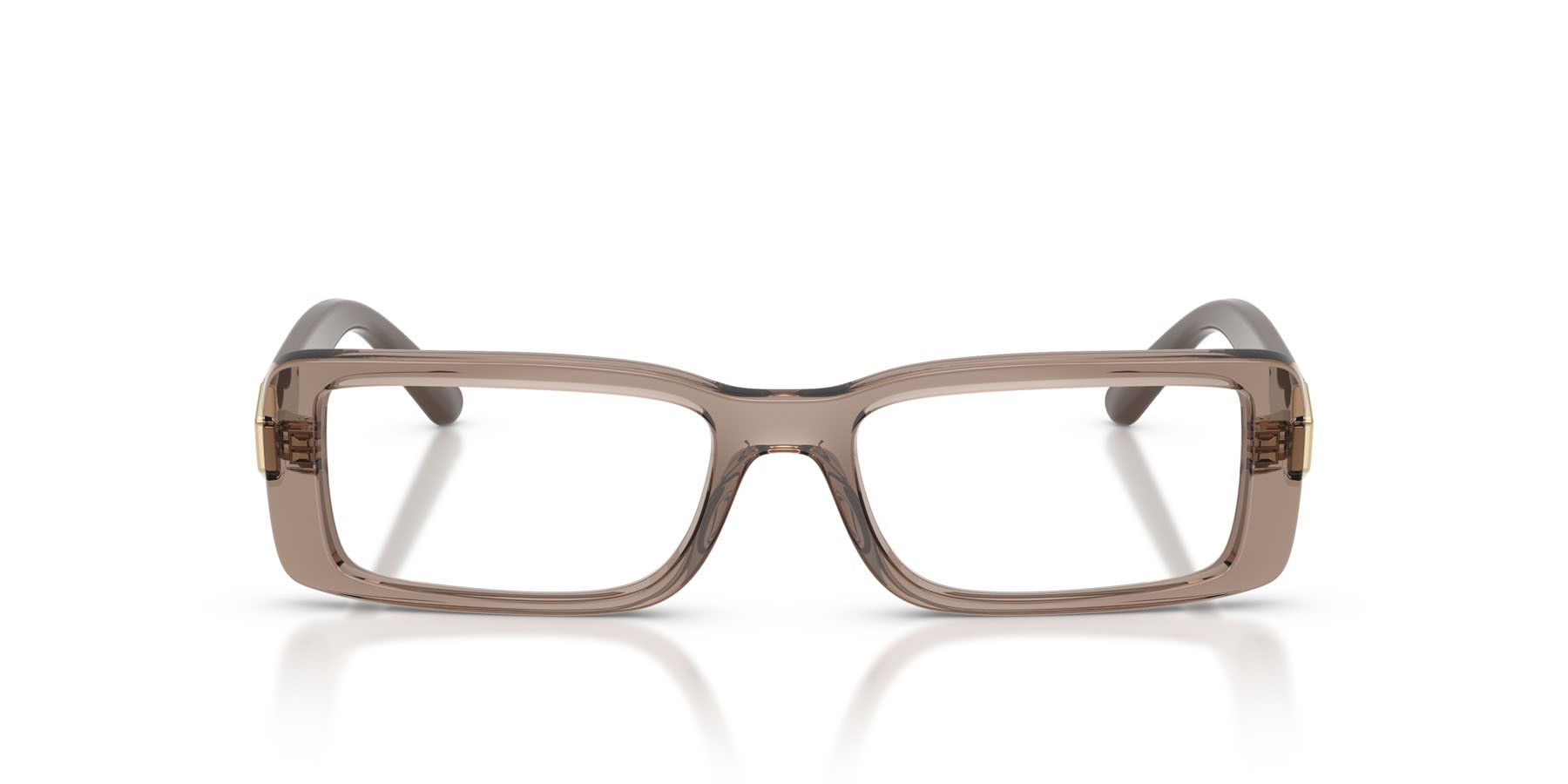 Eyeglasses Vogue VO 5677 (2940) color marrone trasparente shape rectangle lenses lente demo