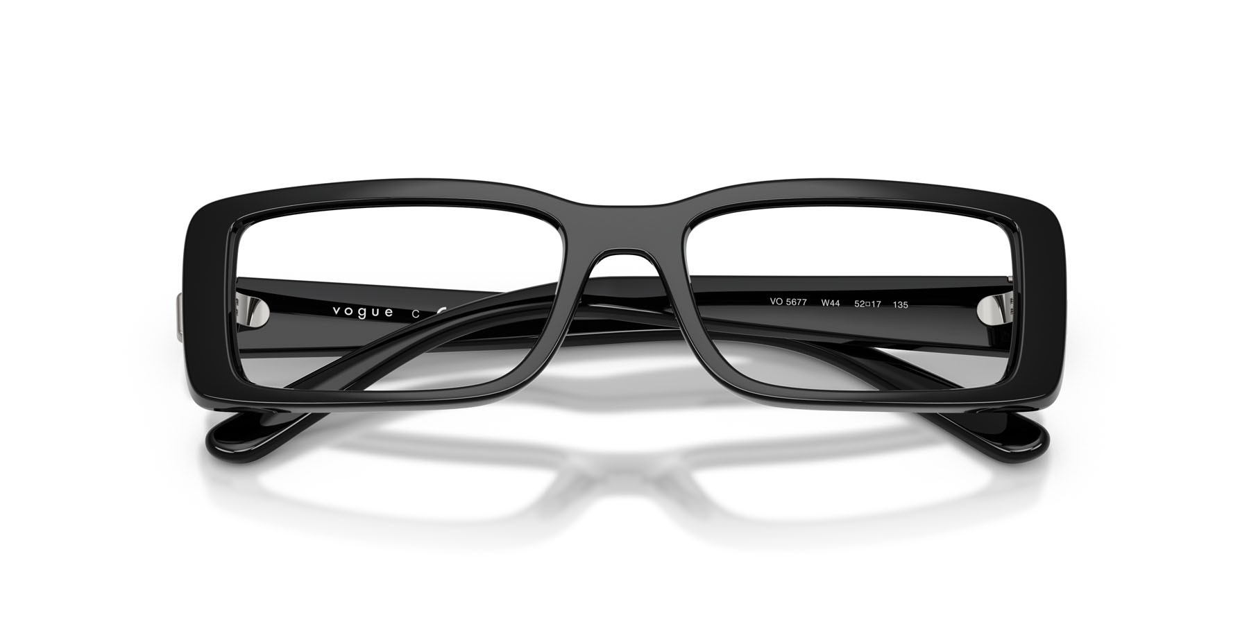 Eyeglasses Vogue VO 5677 (W44) color nero shape rectangle lenses lente demo