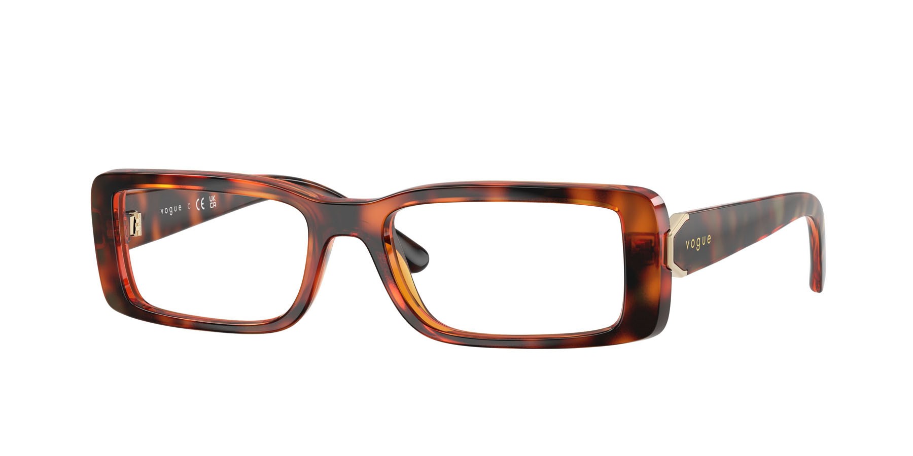 Eyeglasses Vogue VO 5677 (W656) color havana scuro shape rectangle lenses lente demo