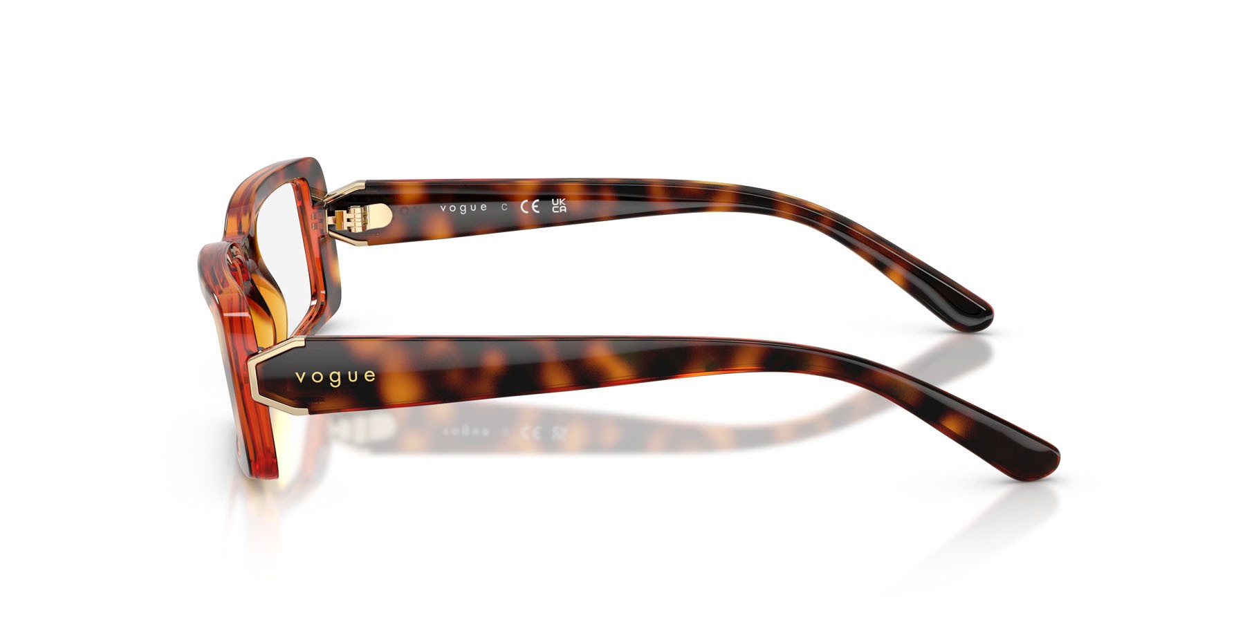 Eyeglasses Vogue VO 5677 (W656) color havana scuro shape rectangle lenses lente demo