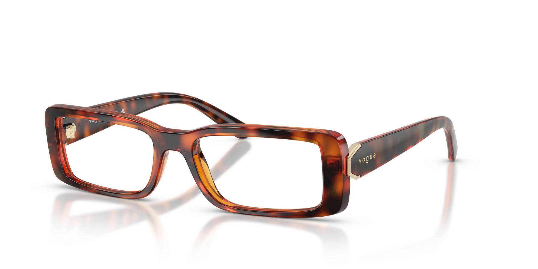 Eyeglasses Vogue VO 5677 (W656) color havana scuro shape rectangle lenses lente demo