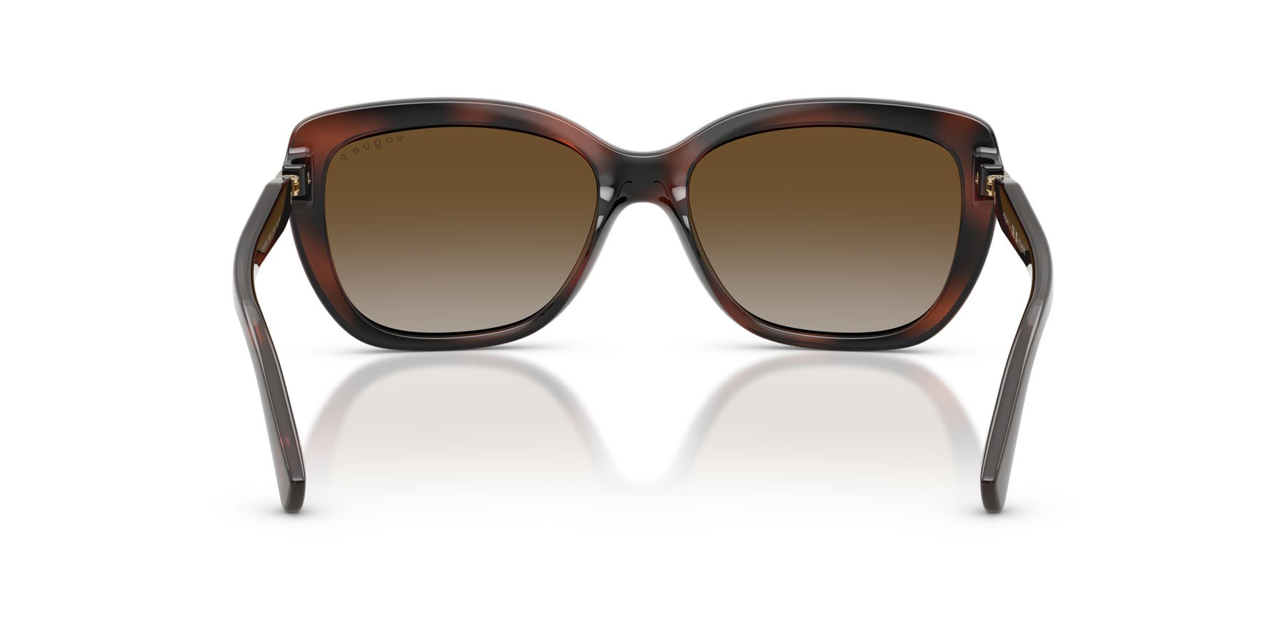 Sunglasses Vogue VO 5678SB (2386T5) color havana marrone shape butterfly lenses grigio sfumato marrone polarizzata