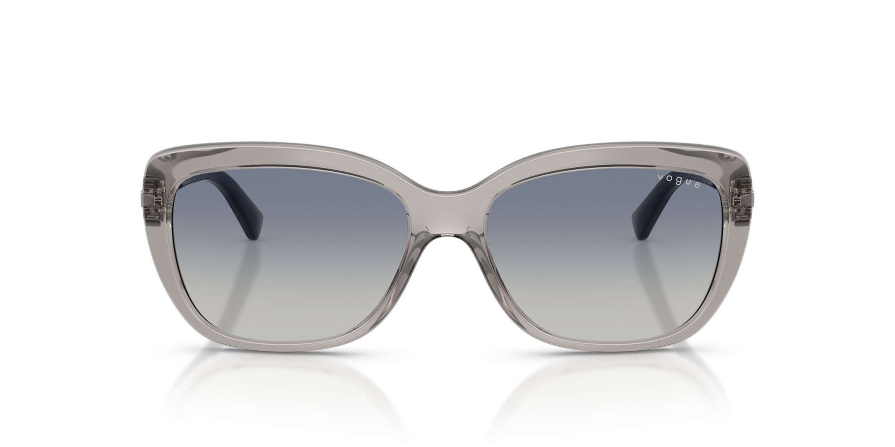 Sunglasses Vogue VO 5678SB (272614) color grigio trasparente shape butterfly lenses blu sfumato grigio