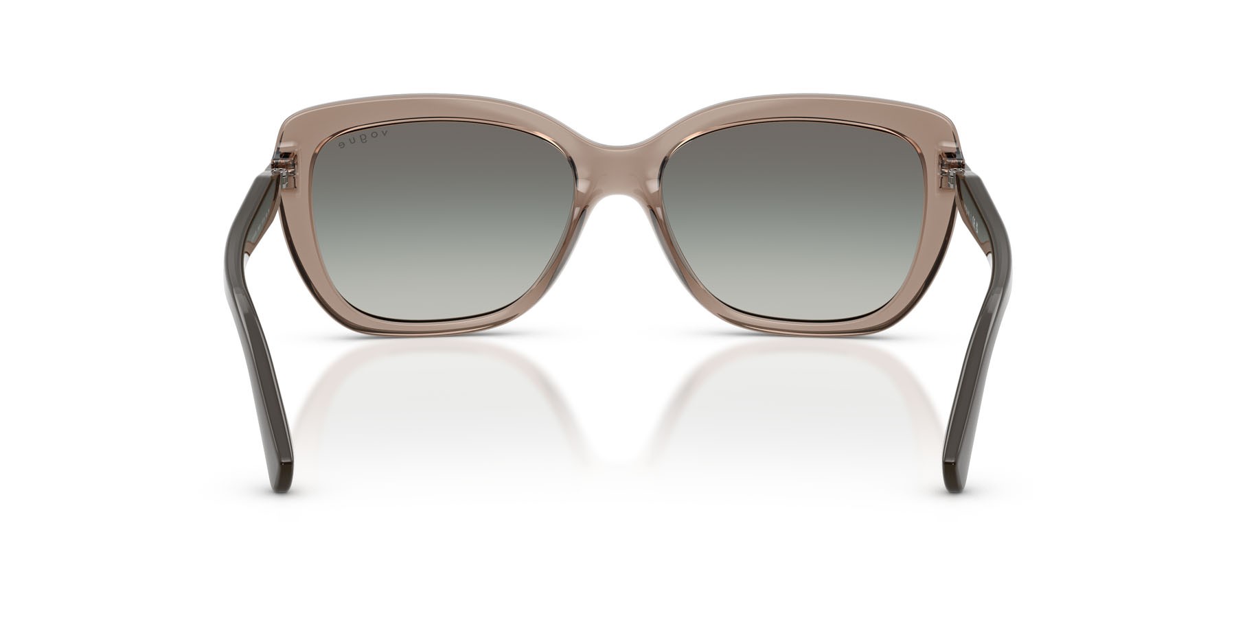 Occhiali da sole Vogue VO 5678SB (294011) colore marrone trasparente forma farfalla lenti grigio sfumato