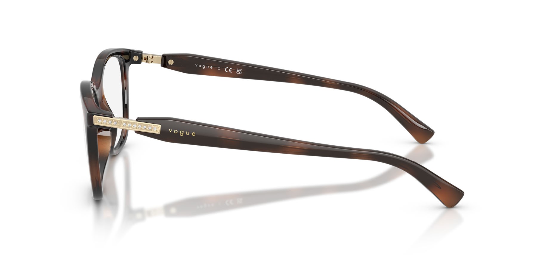 Occhiali da vista Vogue VO 5679B (2386) colore havana marrone forma pantos lenti lente demo