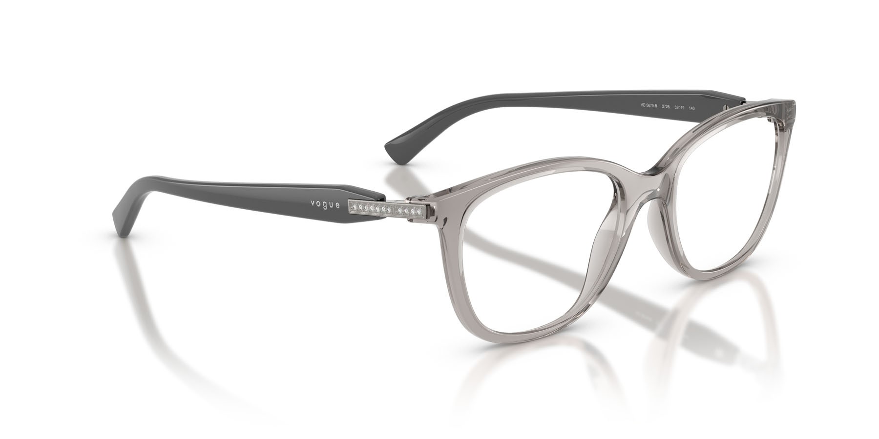 Occhiali da vista Vogue VO 5679B (2726) colore grigio trasparente forma pantos lenti lente demo