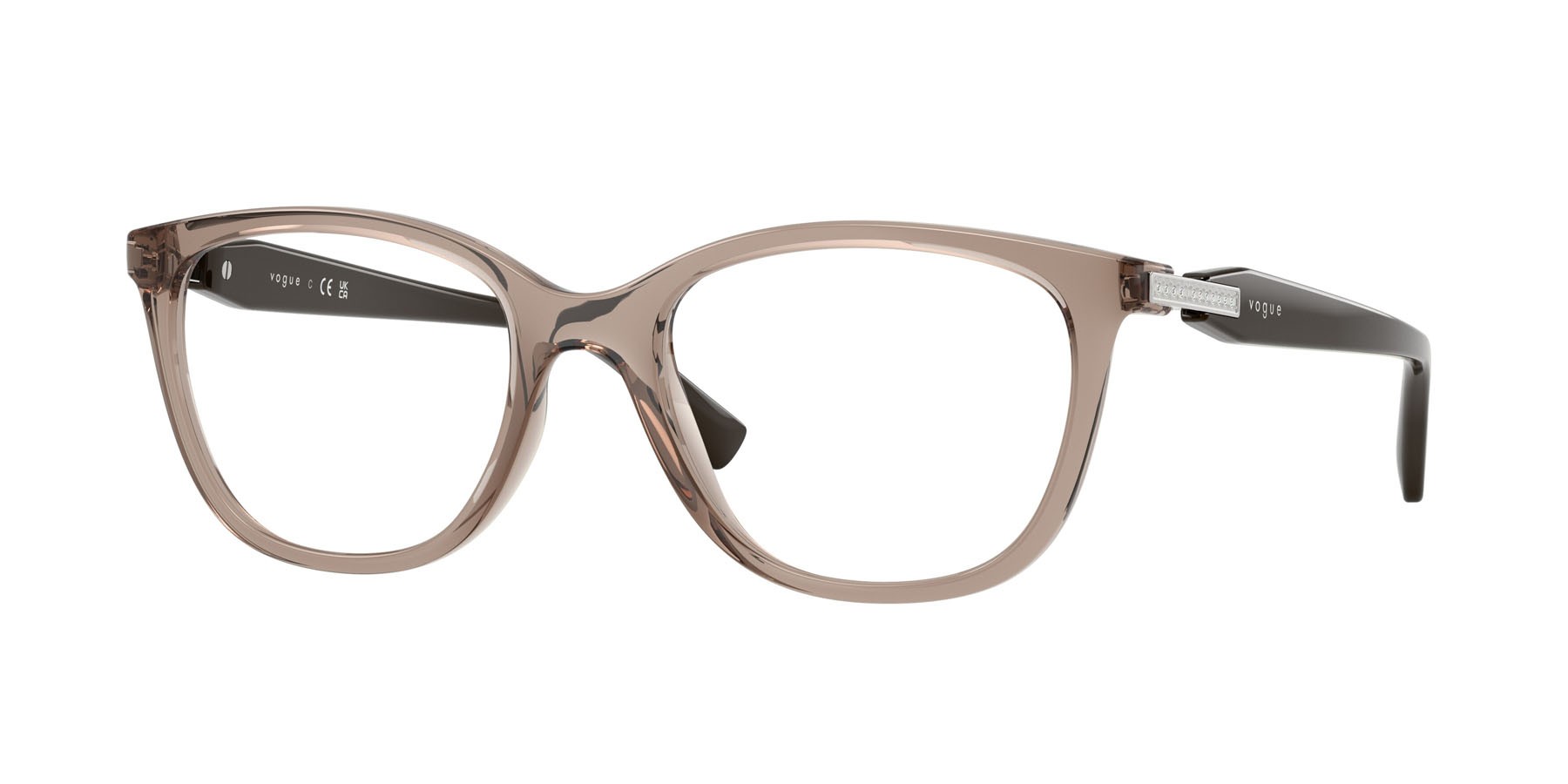 Eyeglasses Vogue VO 5679B (2940) color marrone trasparente shape pantos lenses lente demo