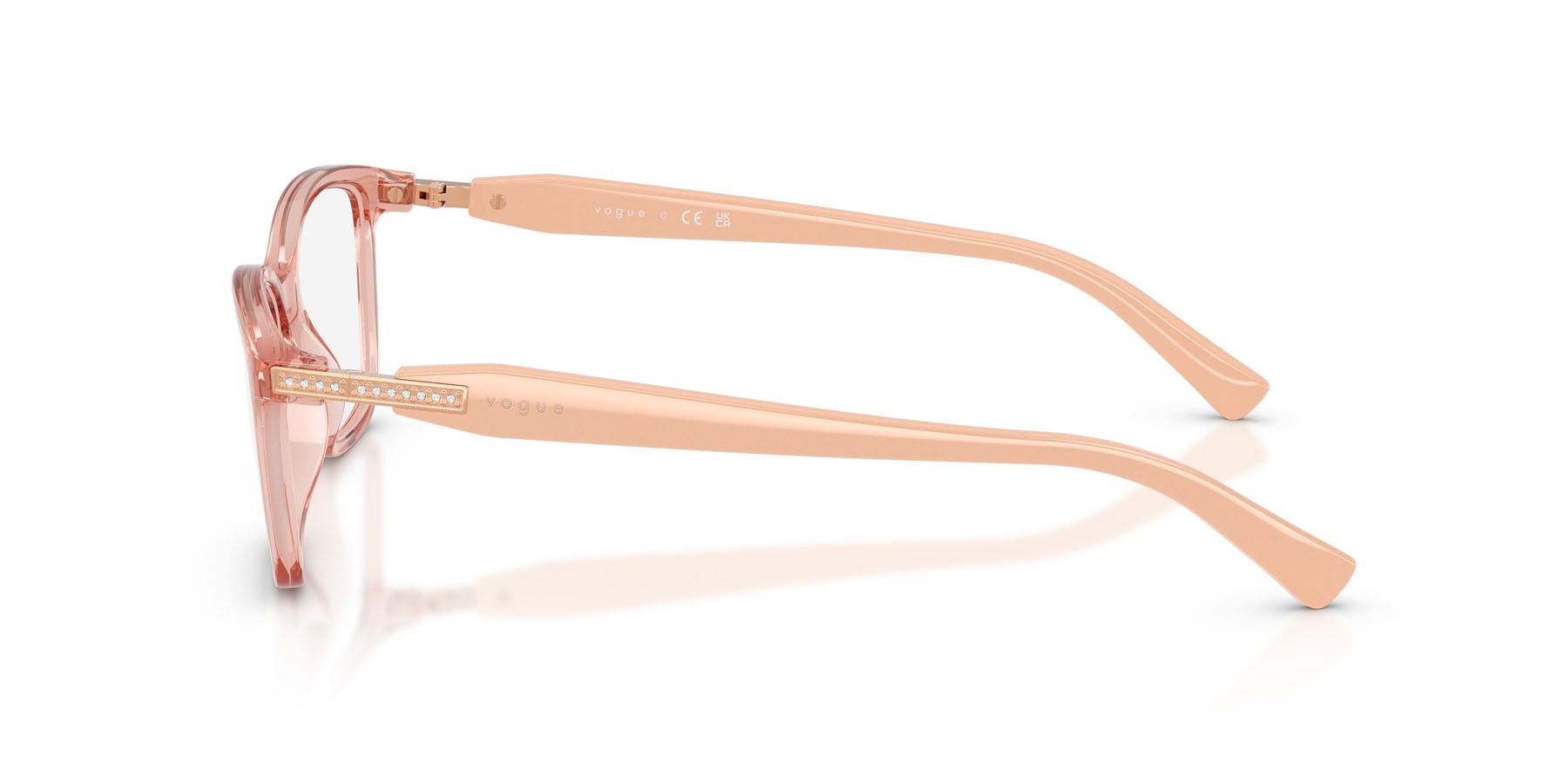Occhiali da vista Vogue VO 5680B (2864) colore rosa trasparente forma quadrato lenti lente demo