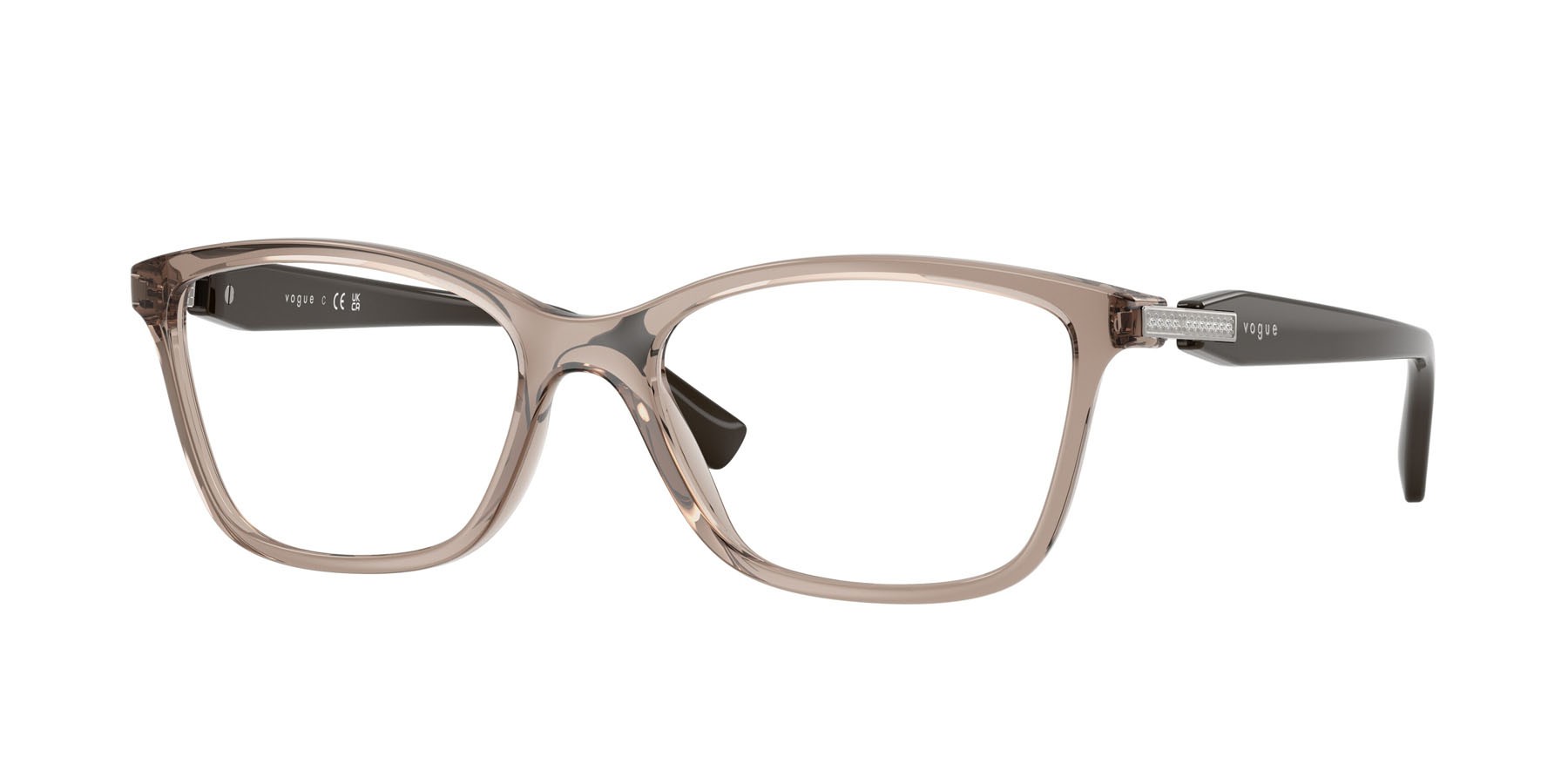 Eyeglasses Vogue VO 5680B (2940) color marrone trasparente shape square lenses lente demo