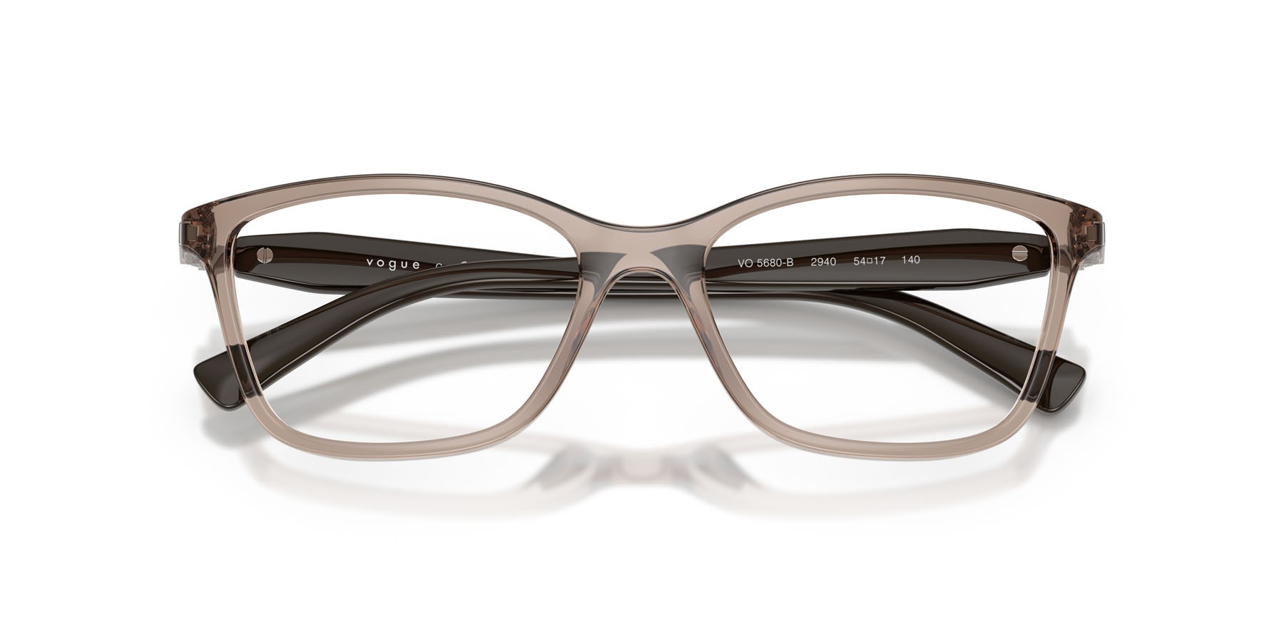 Eyeglasses Vogue VO 5680B (2940) color marrone trasparente shape square lenses lente demo