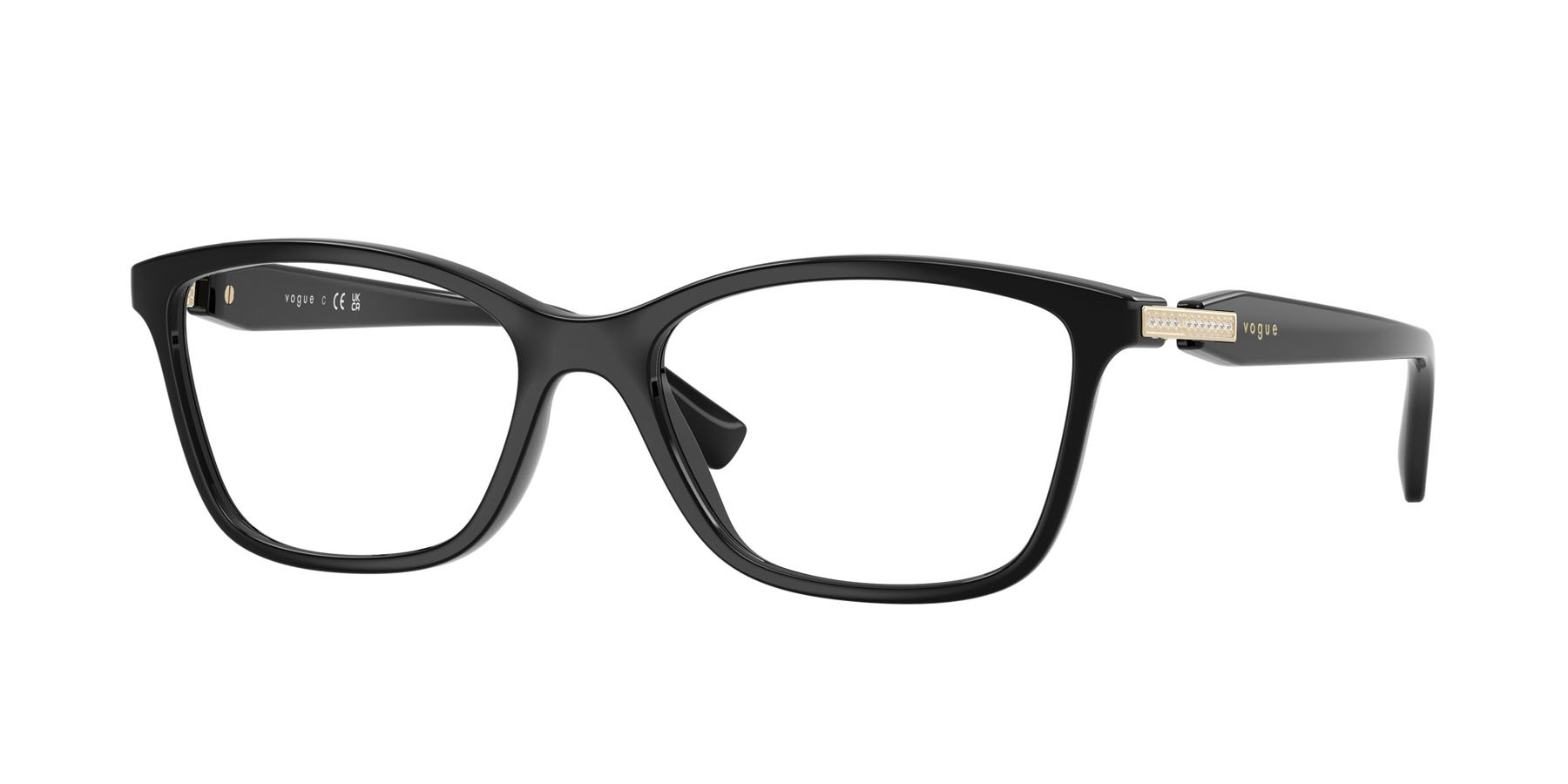 Eyeglasses Vogue VO 5680B (W44) color nero shape square lenses lente demo