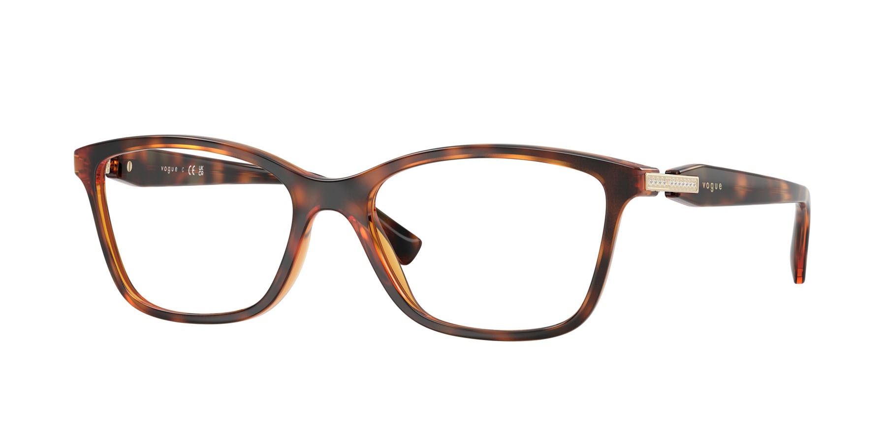 Eyeglasses Vogue VO 5680B (W656) color havana scuro shape square lenses lente demo