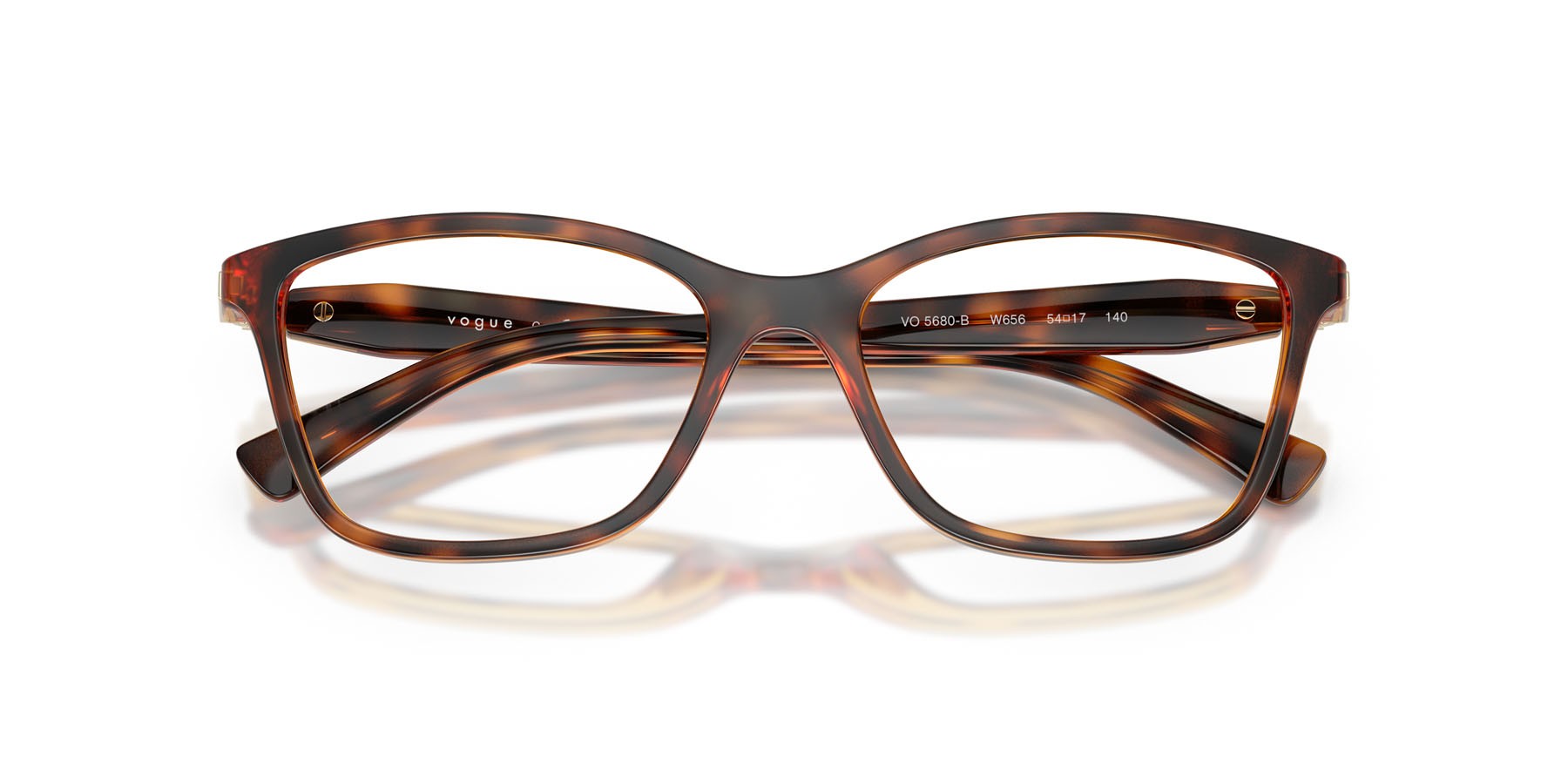 Eyeglasses Vogue VO 5680B (W656) color havana scuro shape square lenses lente demo