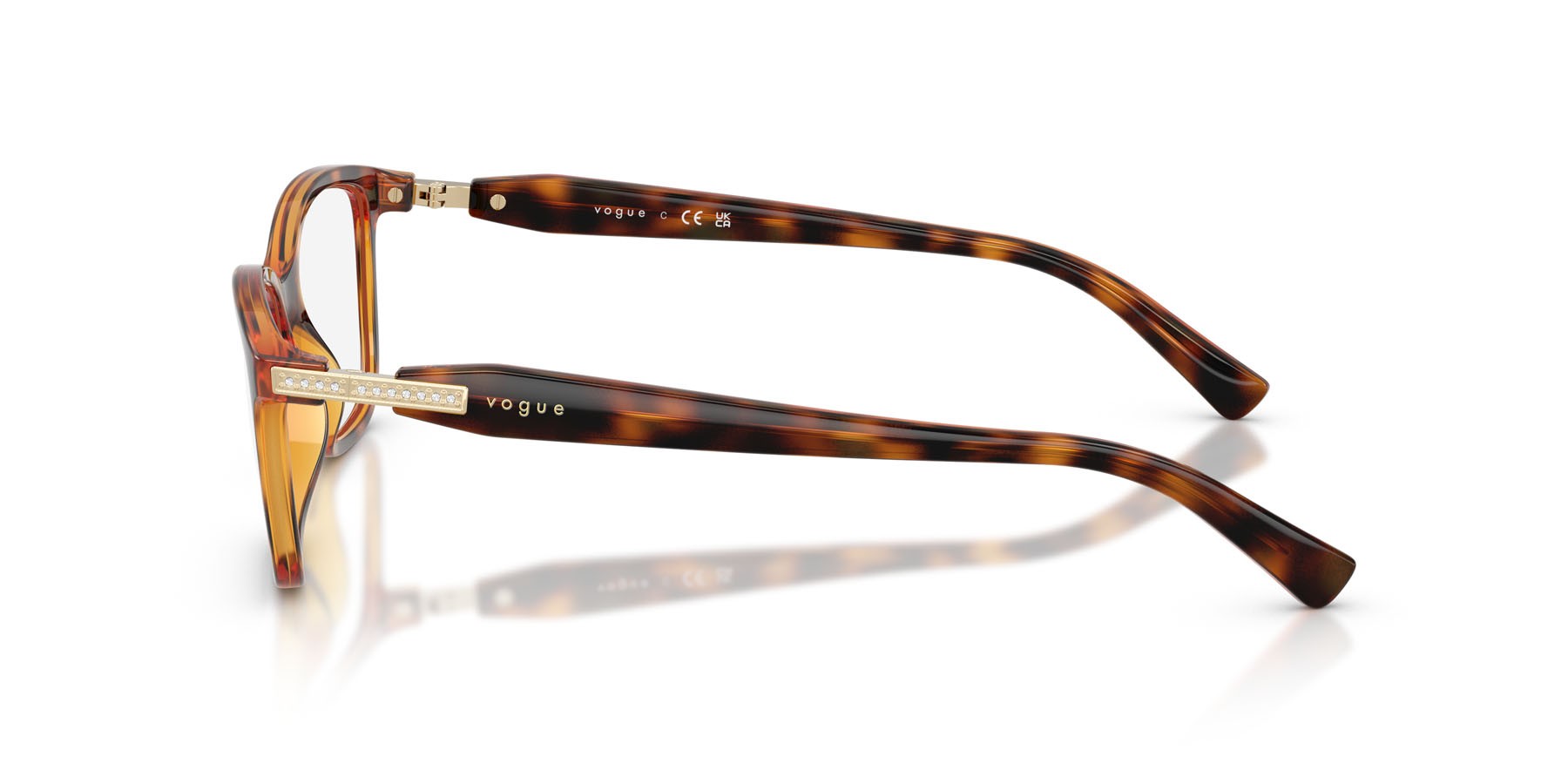 Eyeglasses Vogue VO 5680B (W656) color havana scuro shape square lenses lente demo