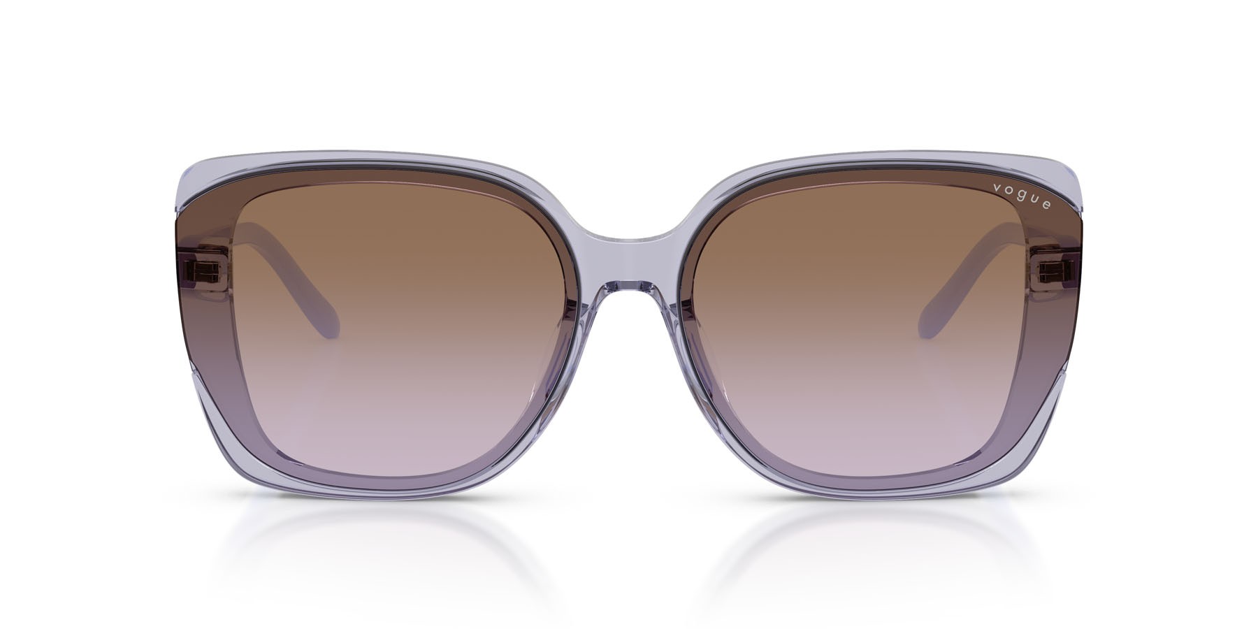 Occhiali da sole Vogue VO 5684SD (292568) colore lilla trasparente forma quadrato lenti violetto sfumato marrone