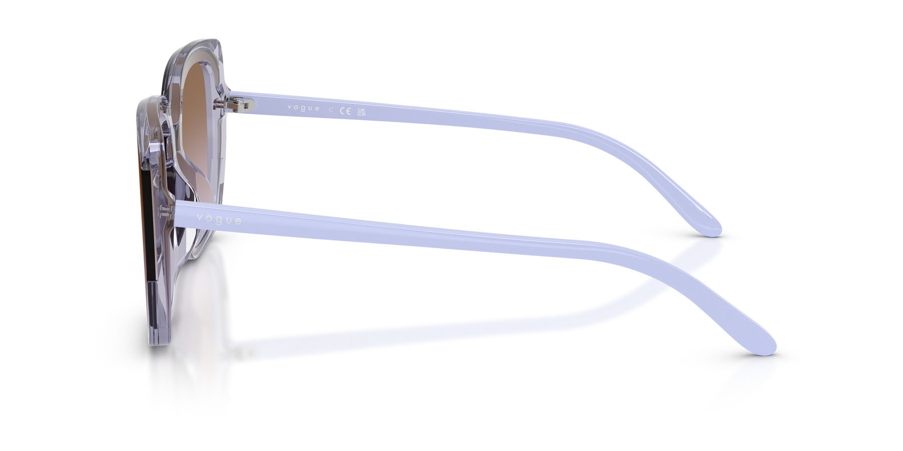 Occhiali da sole Vogue VO 5684SD (292568) colore lilla trasparente forma quadrato lenti violetto sfumato marrone