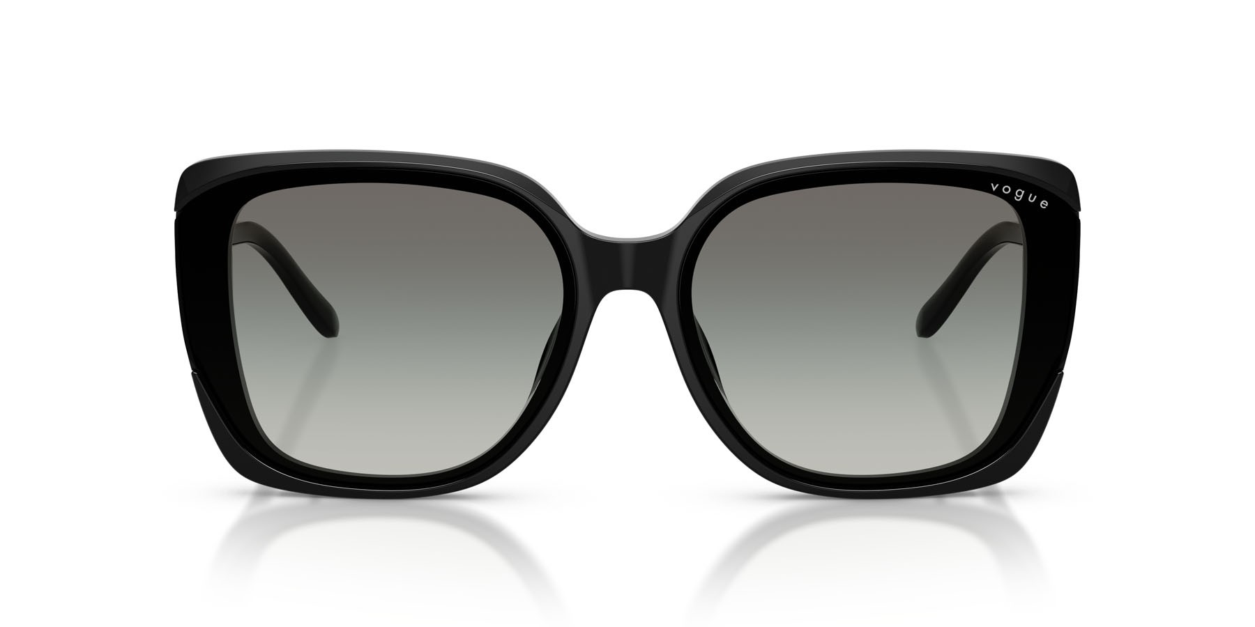Sunglasses Vogue VO 5684SD (W44/11) color nero shape square lenses grigio scuro sfumato