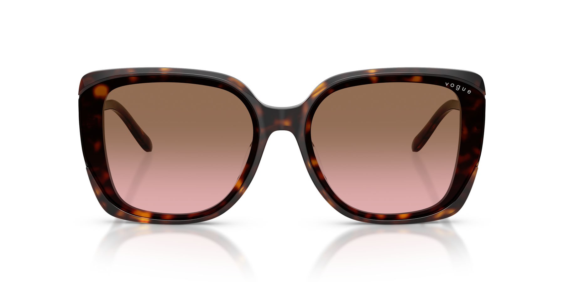 Occhiali da sole Vogue VO 5684SD (W65614) colore havana scuro forma quadrato lenti rosa sfumato marrone