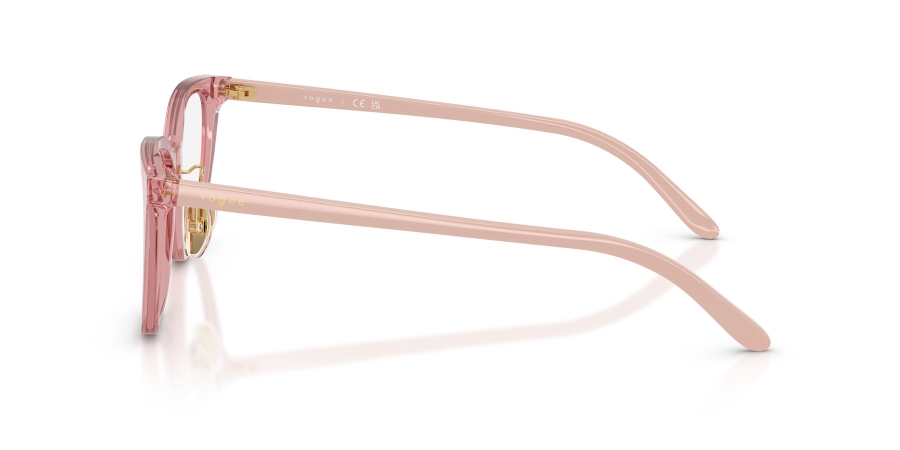 Occhiali da vista Vogue VO 5685D (2921) colore rosa trasparente forma cat eye lenti lente demo