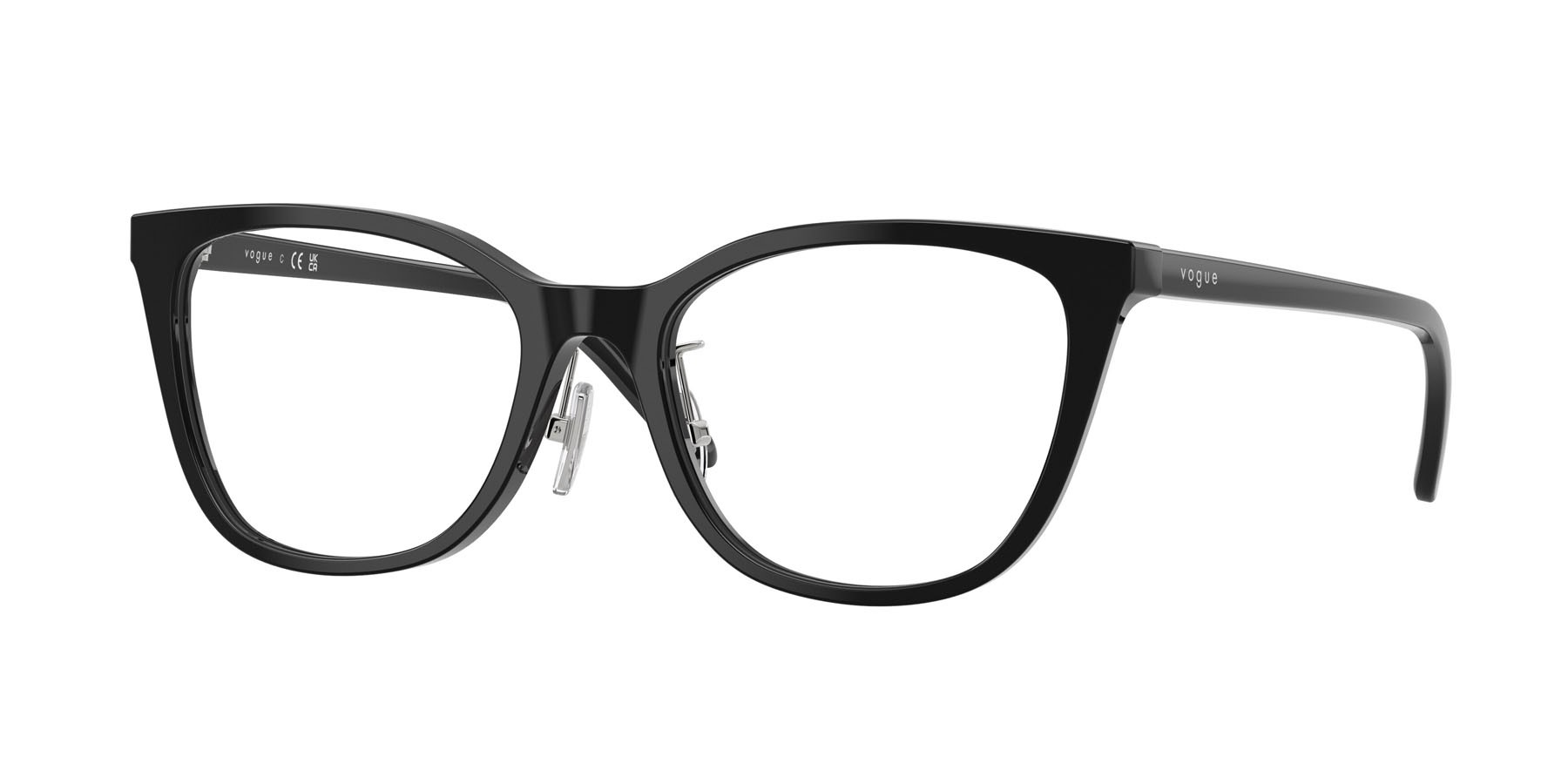 Eyeglasses Vogue VO 5685D (W44) color nero shape cat eye lenses lente demo