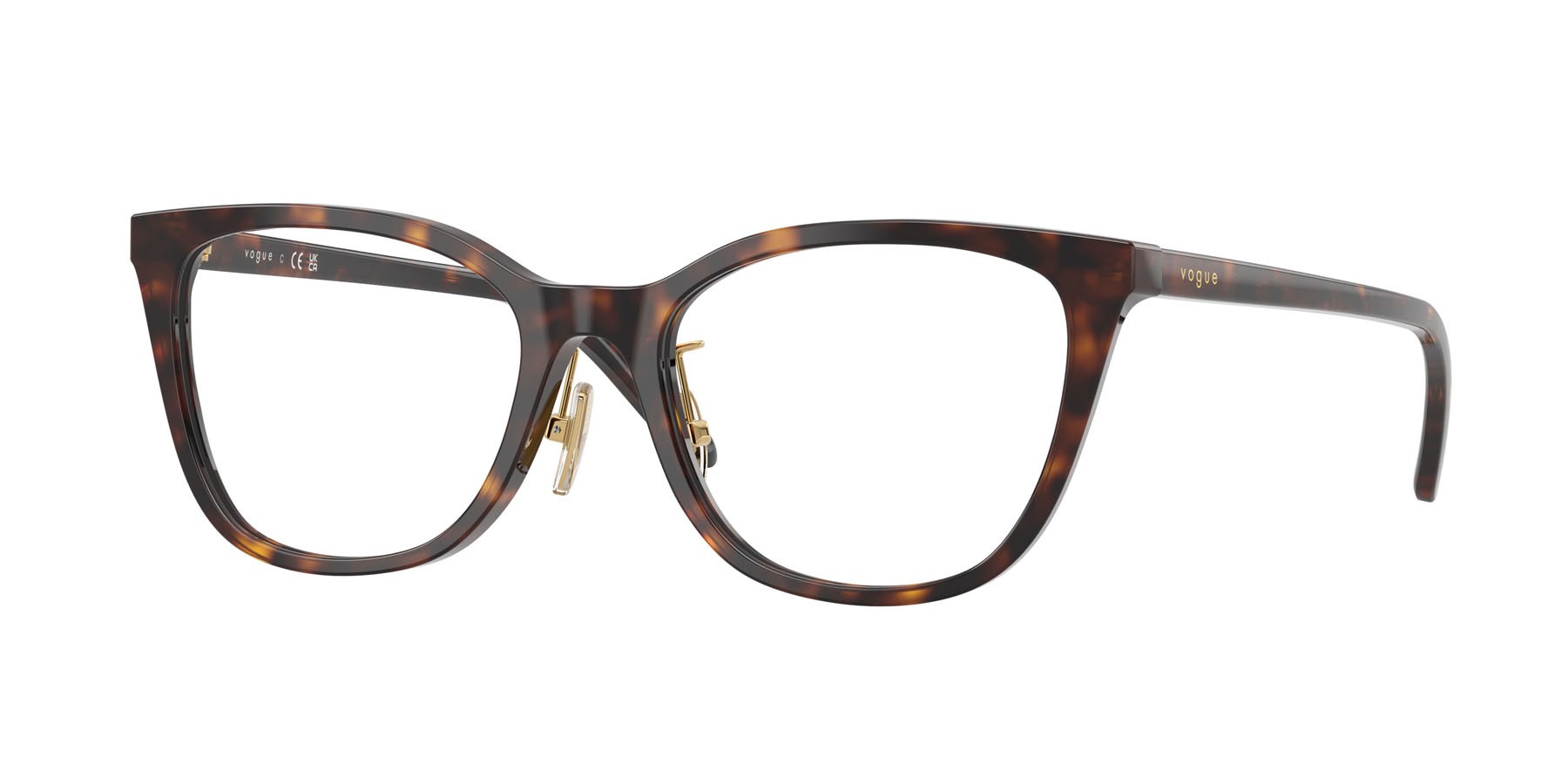 Eyeglasses Vogue VO 5685D (W656) color havana scuro shape cat eye lenses lente demo