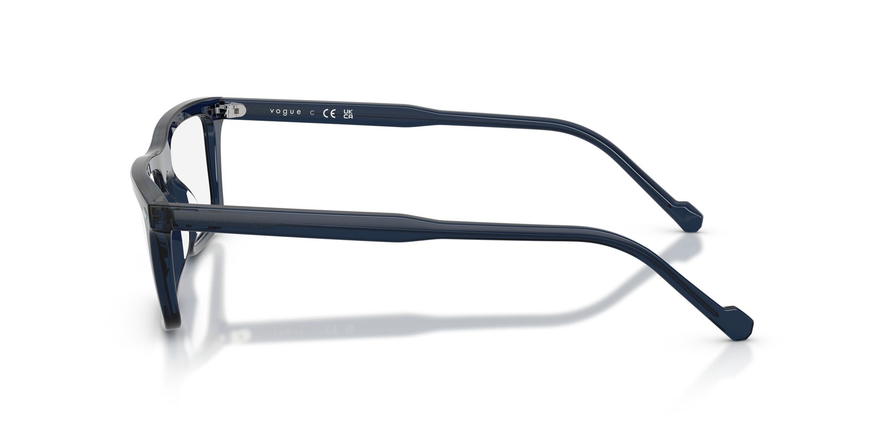 Eyeglasses Vogue VO 5686 (3143) color blu trasparente shape square lenses lente demo