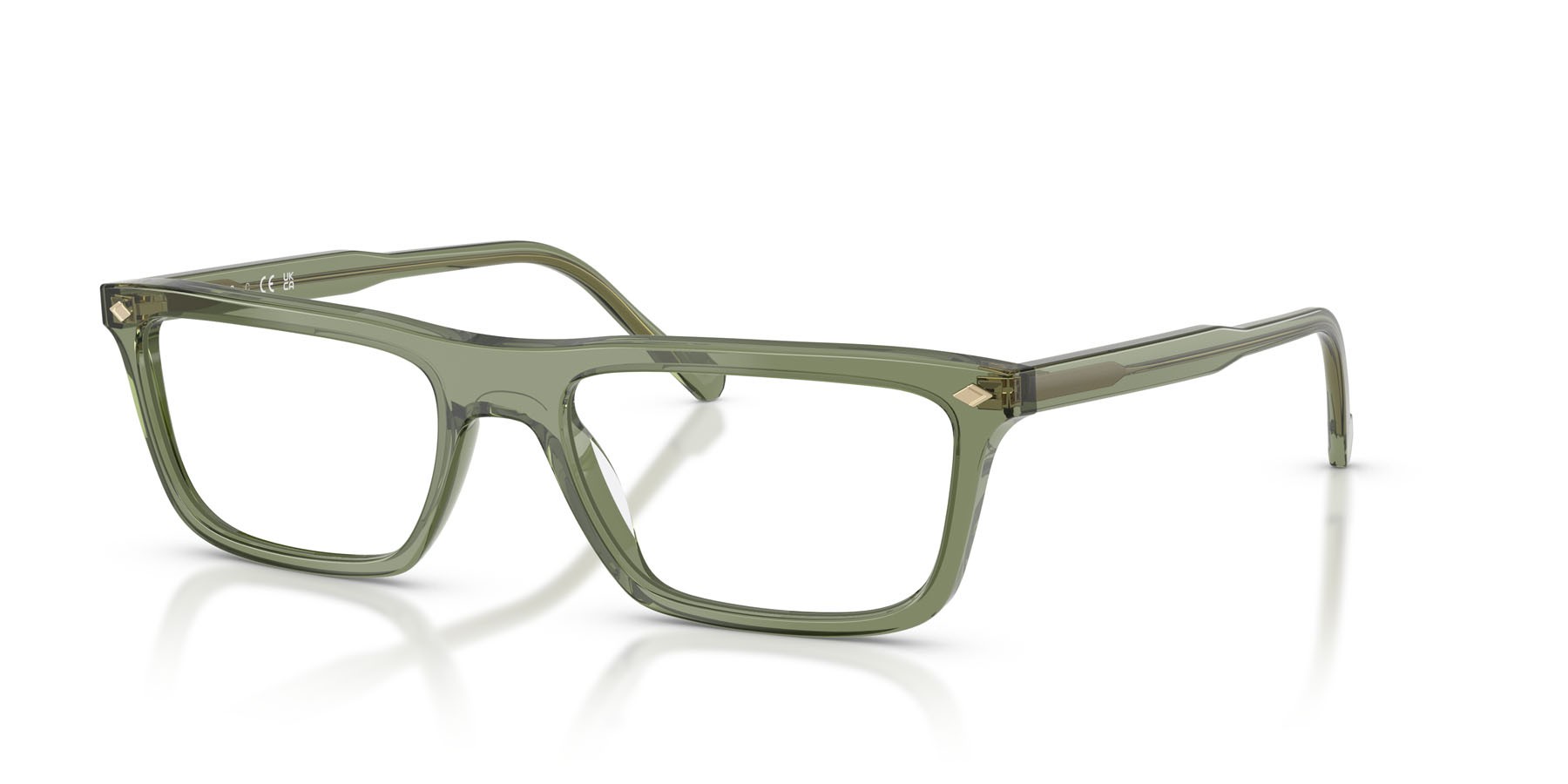 Eyeglasses Vogue VO 5686 (3187) color verde trasparente shape square lenses lente demo